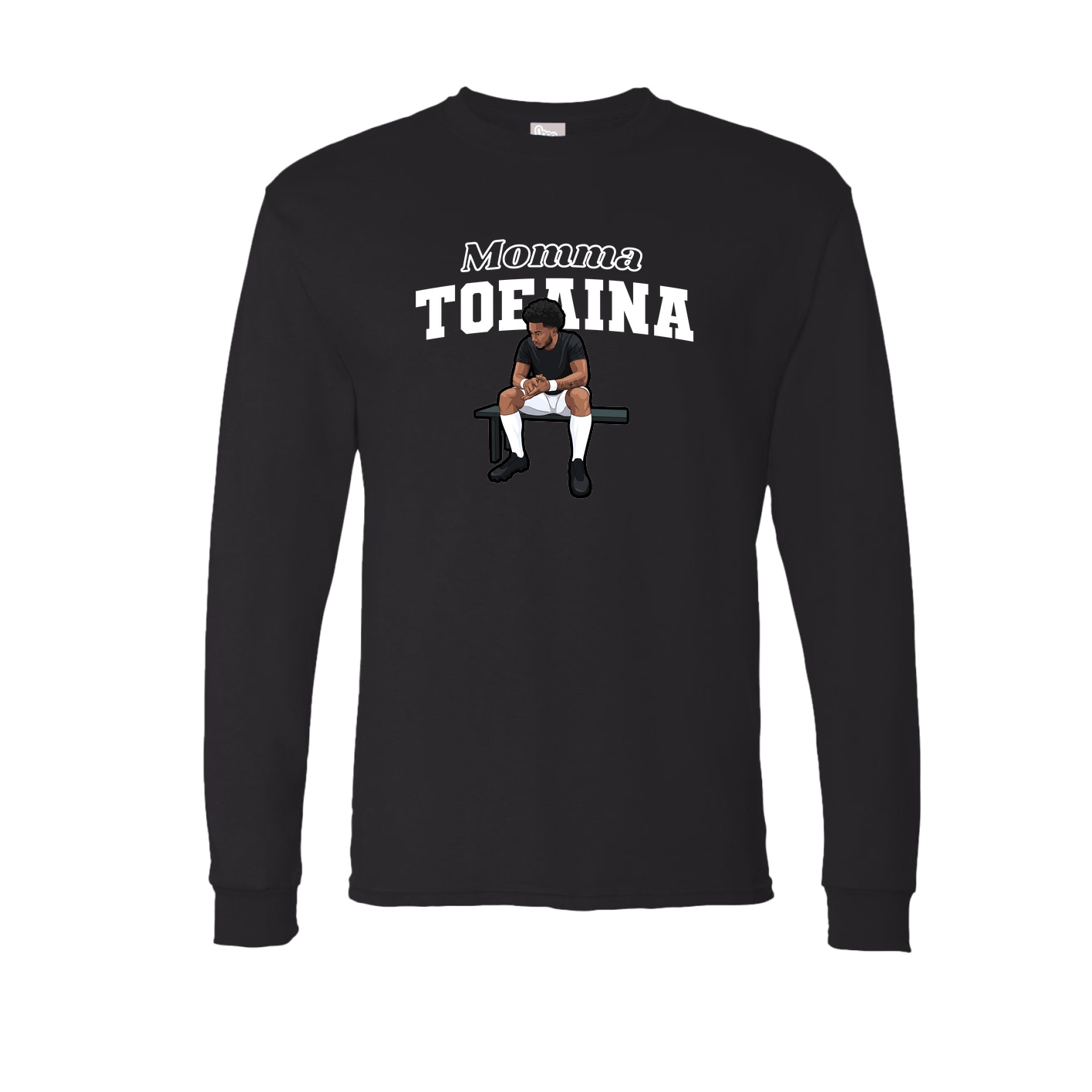 Long Sleeve Tee — Mothers Day Block in Black