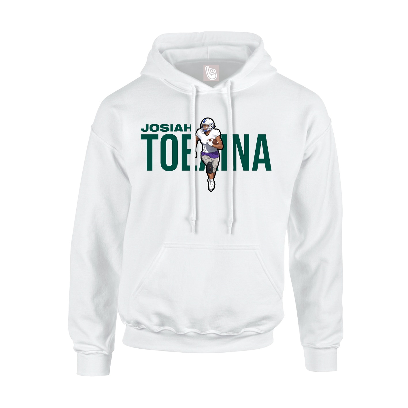 Youth Hoodie — Player Name in White