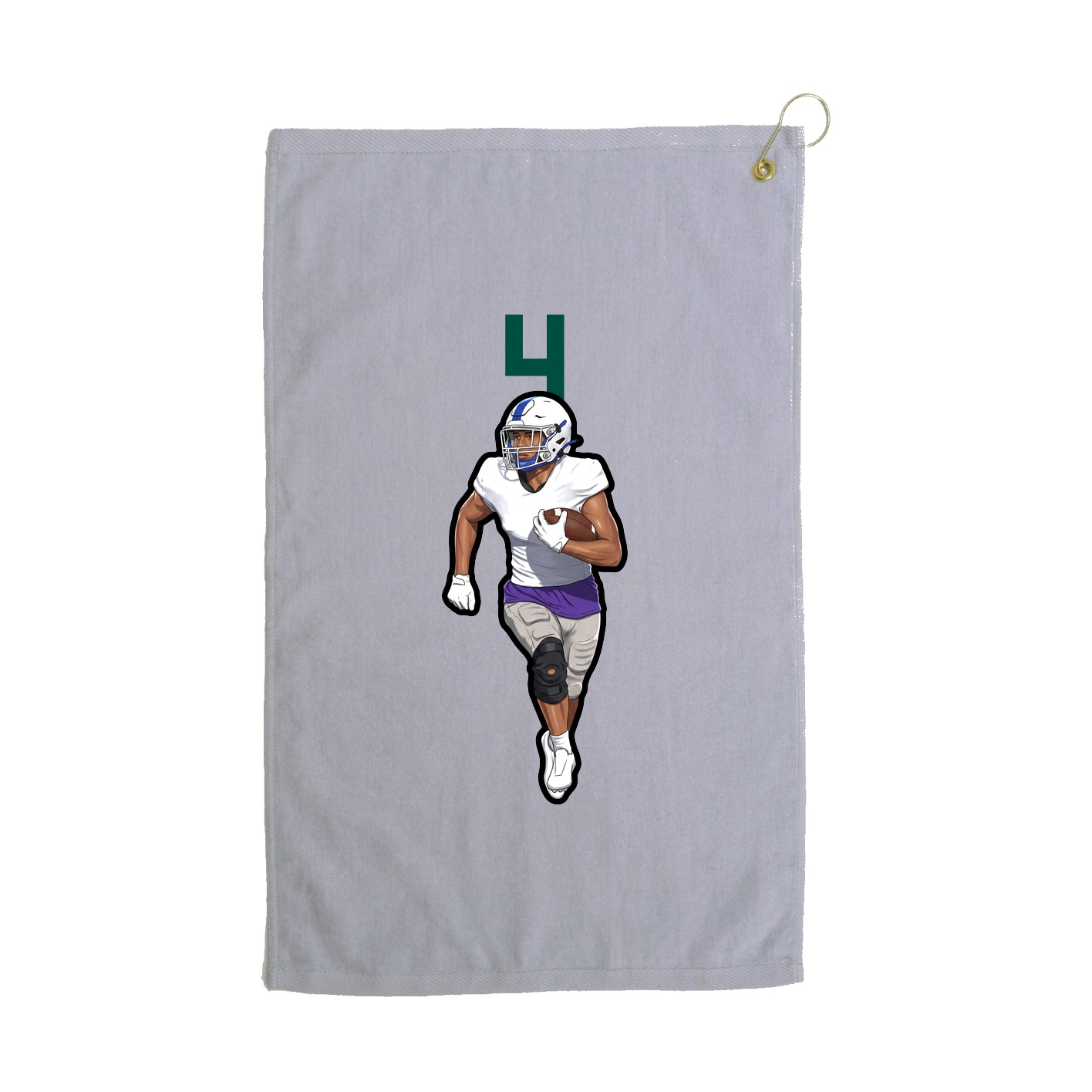 Golf Towel — Number Top in Grey