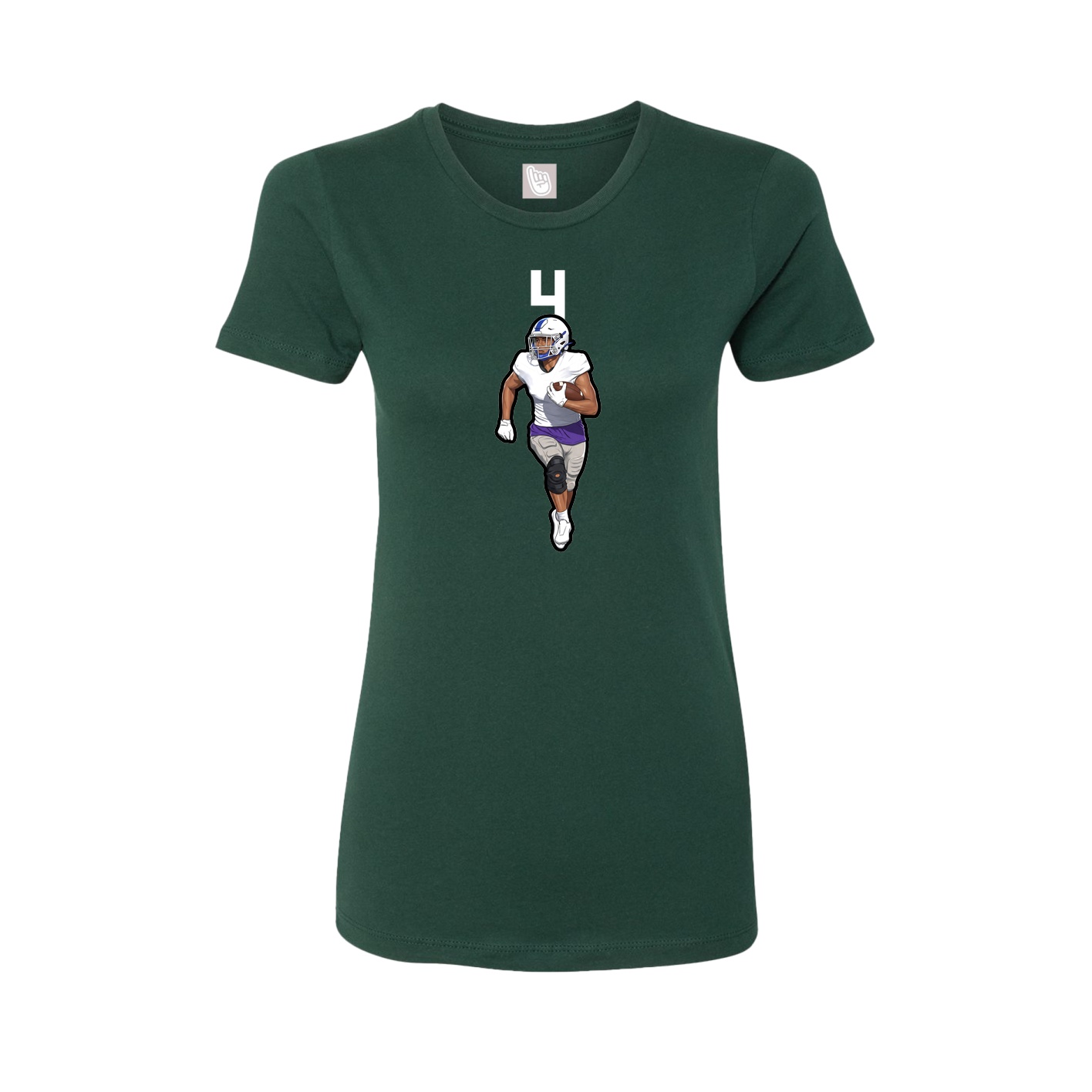 Womens Tee — Number Top in Green