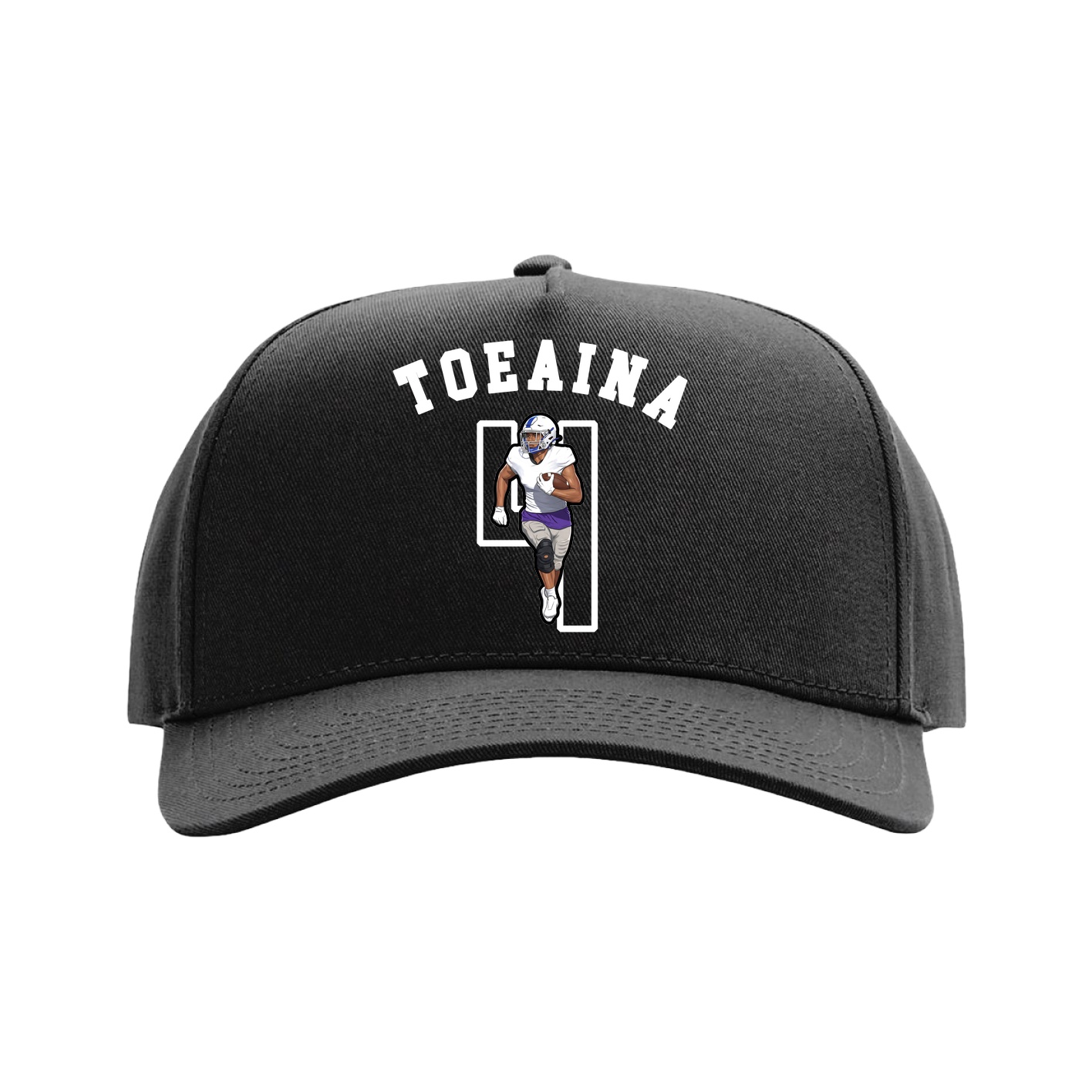 Full Fabric Five-Panel Champ Cap — Shirsey Arch in Black