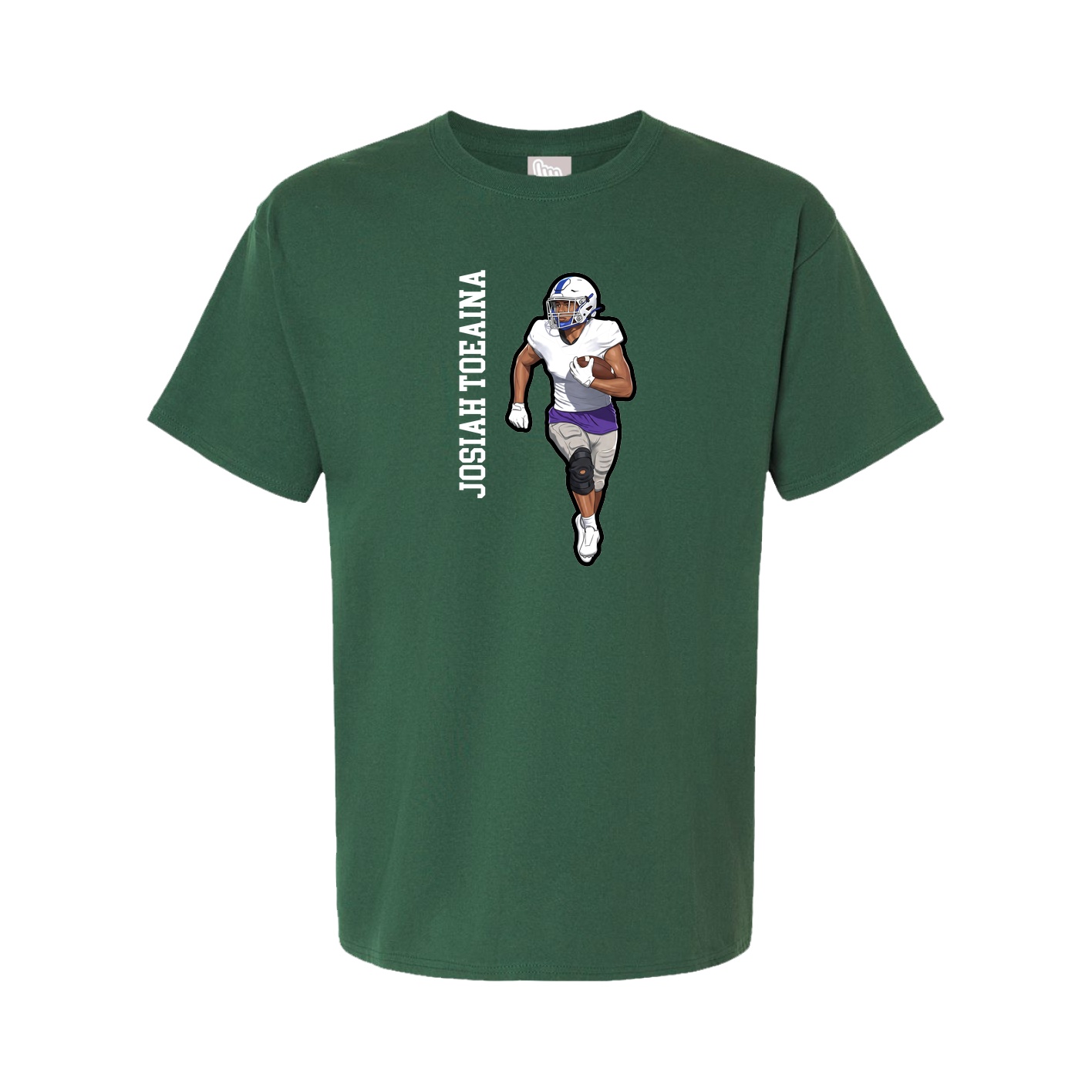 Youth Tee — Name Vertical in Green