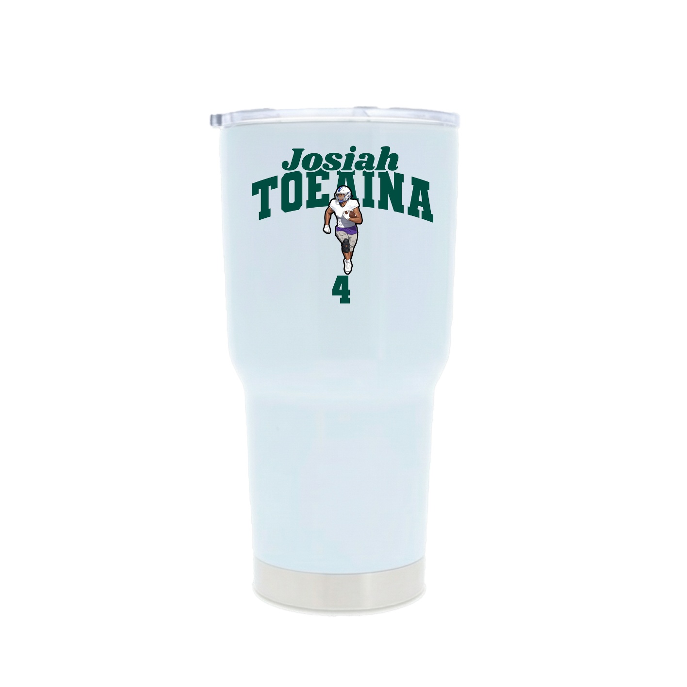30oz Stainless Steel Tumbler — Signature Arch in White