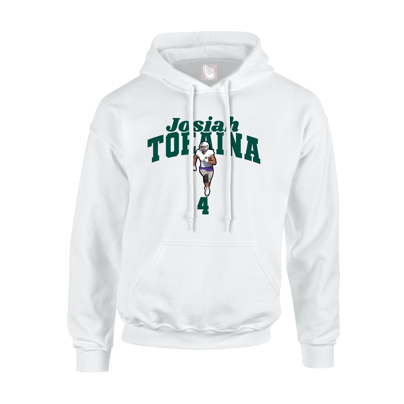 Hoodie — Signature Arch in White