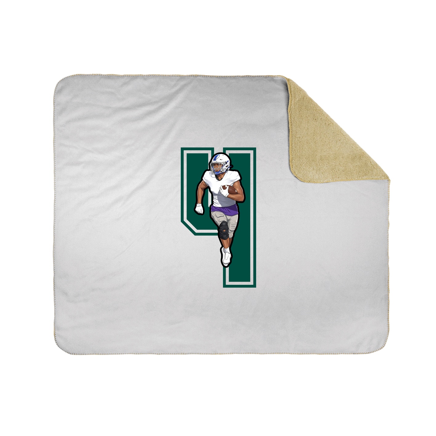 Throw Blanket — Number in White