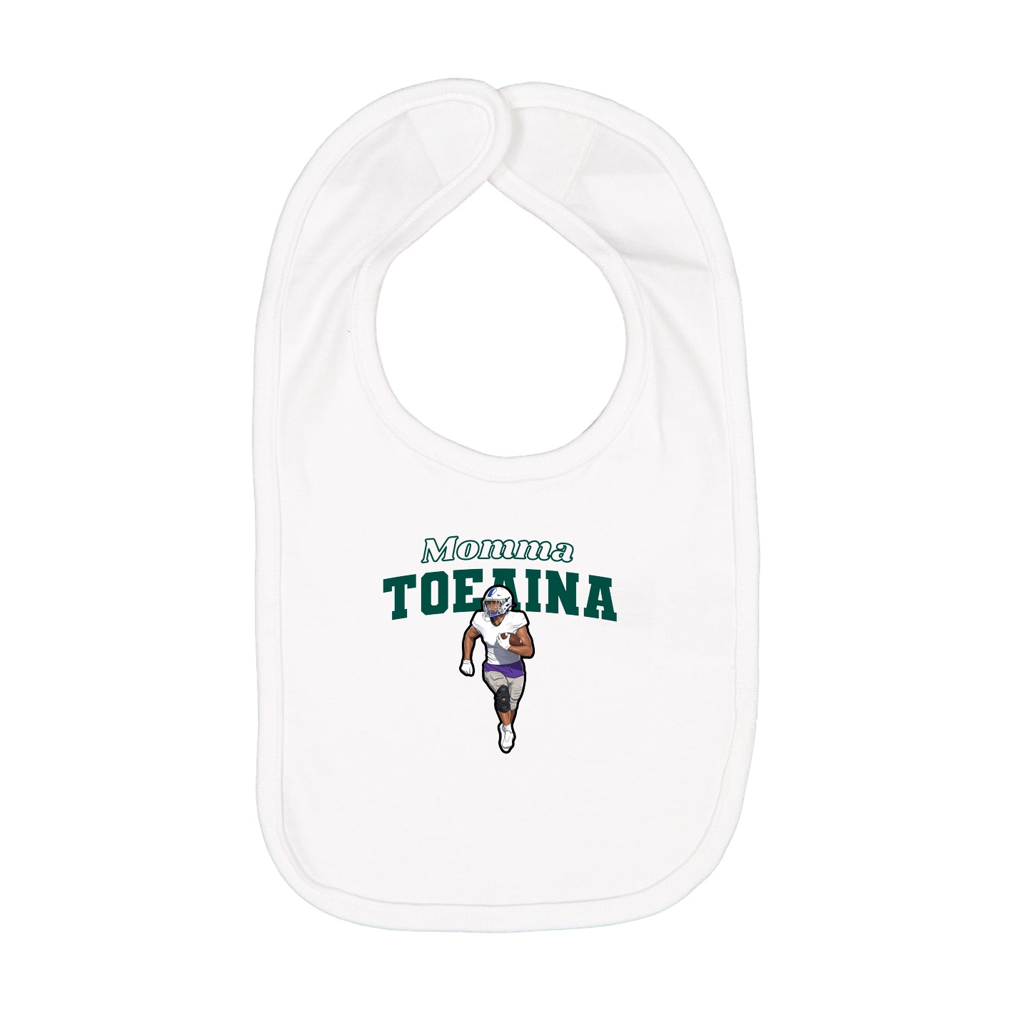 Infant Bib — Mothers Day Block in White
