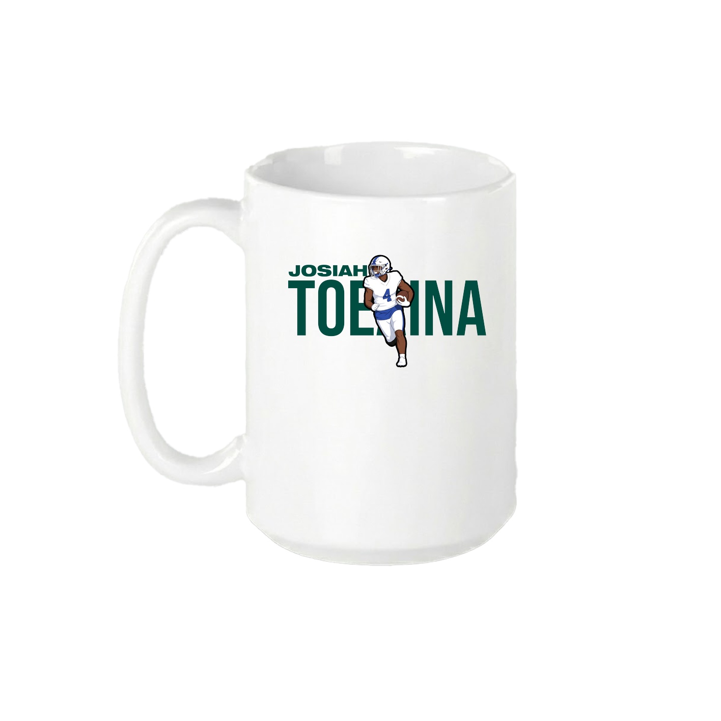 15oz Coffee Mug — Player Name in White