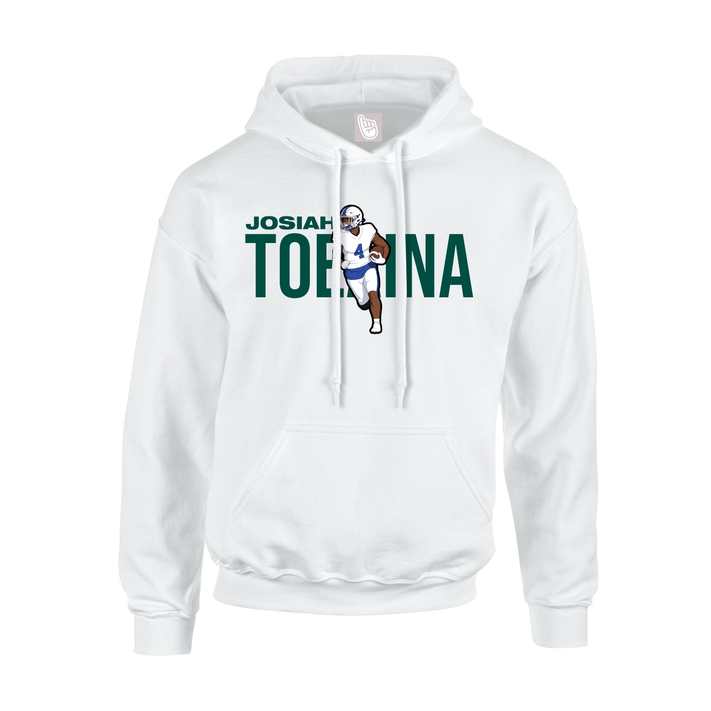 Youth Hoodie — Player Name in White