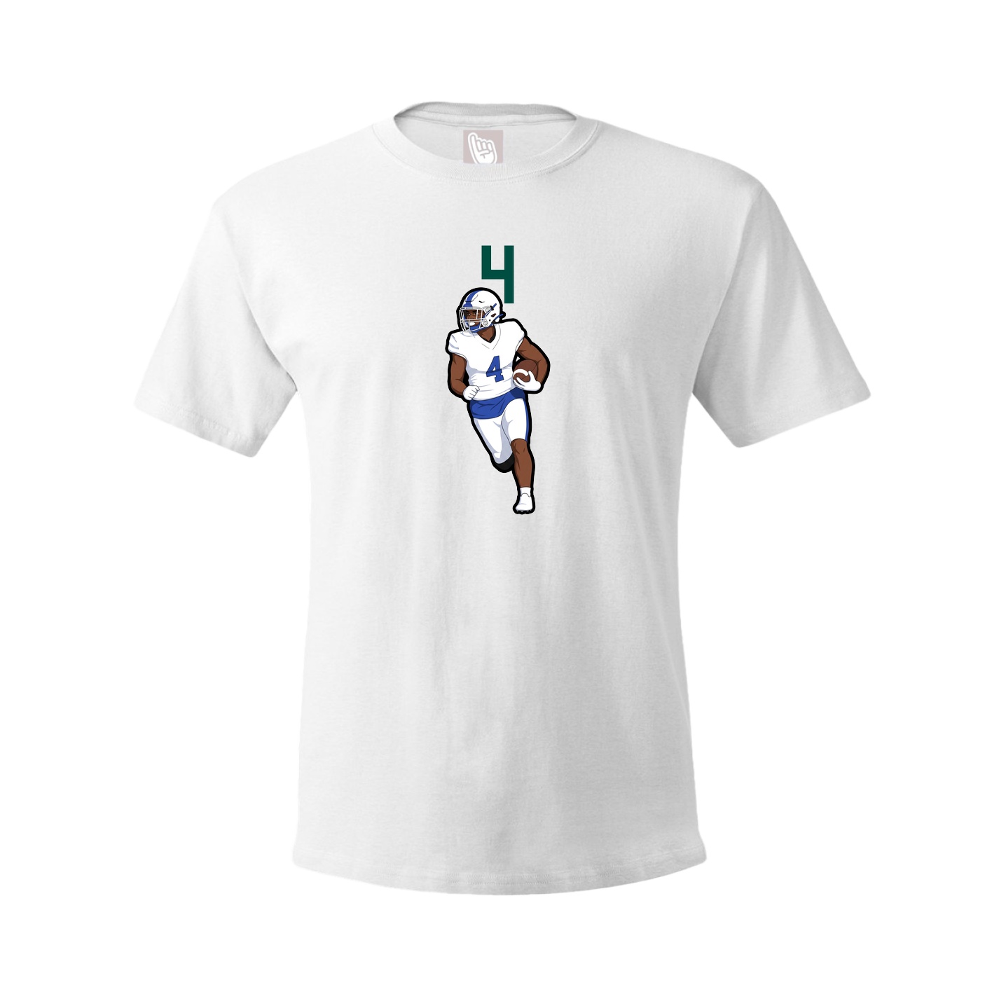 Youth Tee — Number Top in White