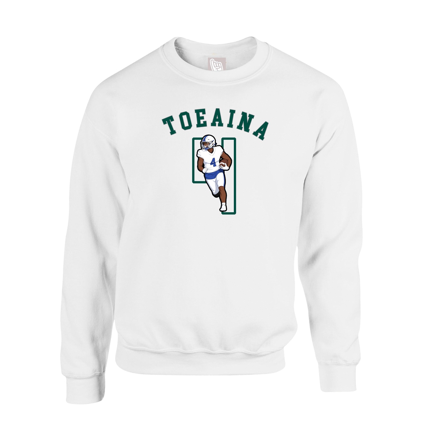 Fleece Crew — Shirsey Arch in White