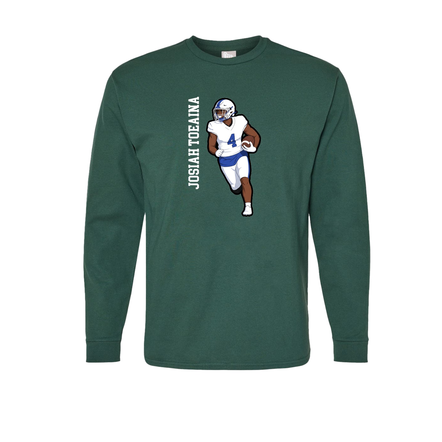 Long Sleeve Tee — Name Vertical in Green