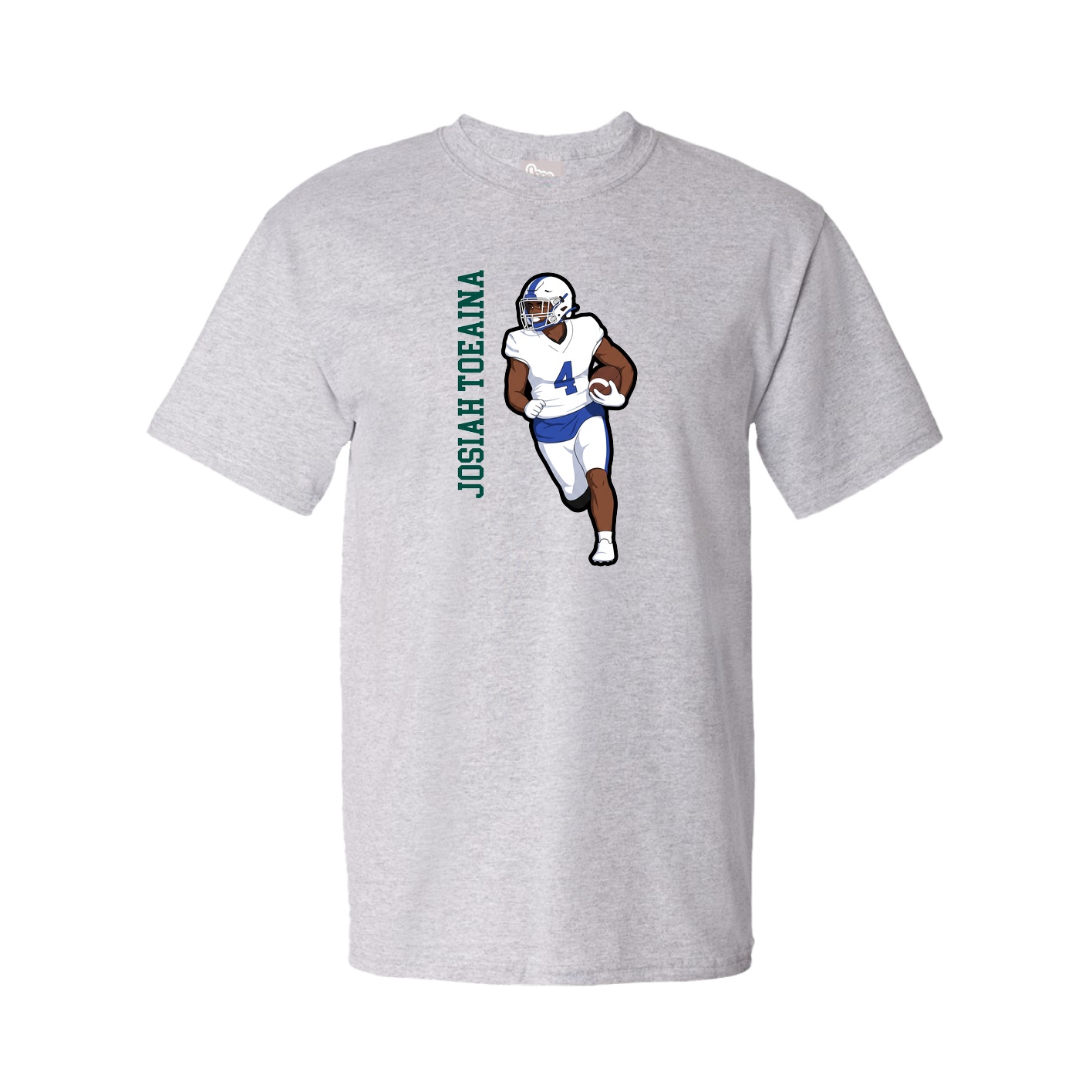 Youth Tee — Name Vertical in Grey