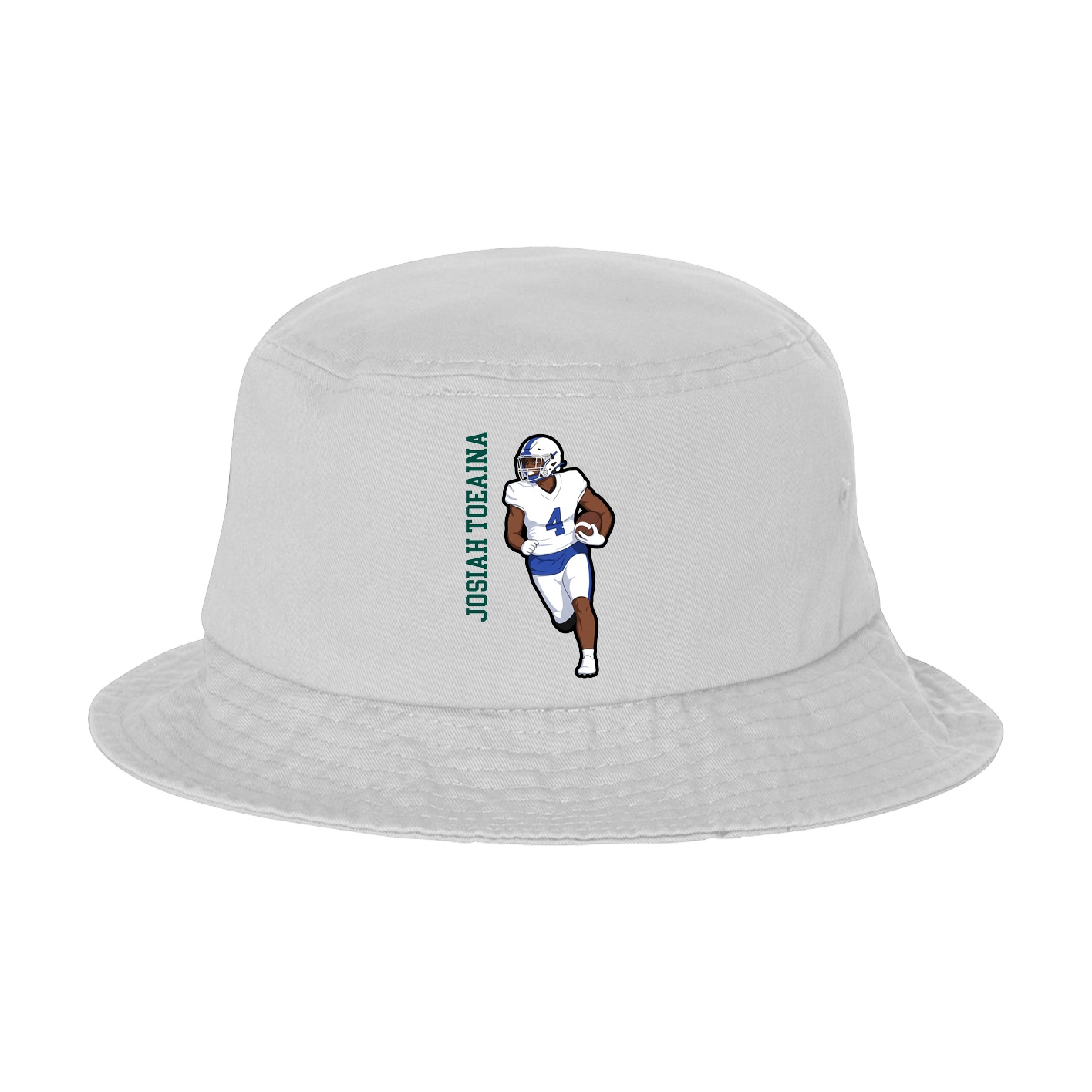 Bucket Cap — Name Vertical in White