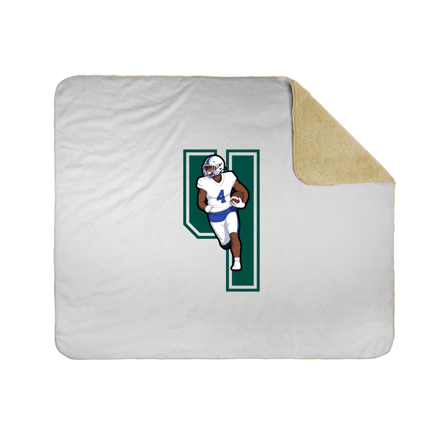 Throw Blanket — Number in White