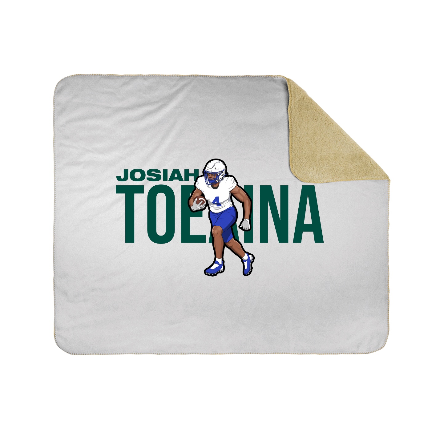 Throw Blanket — Player Name in White