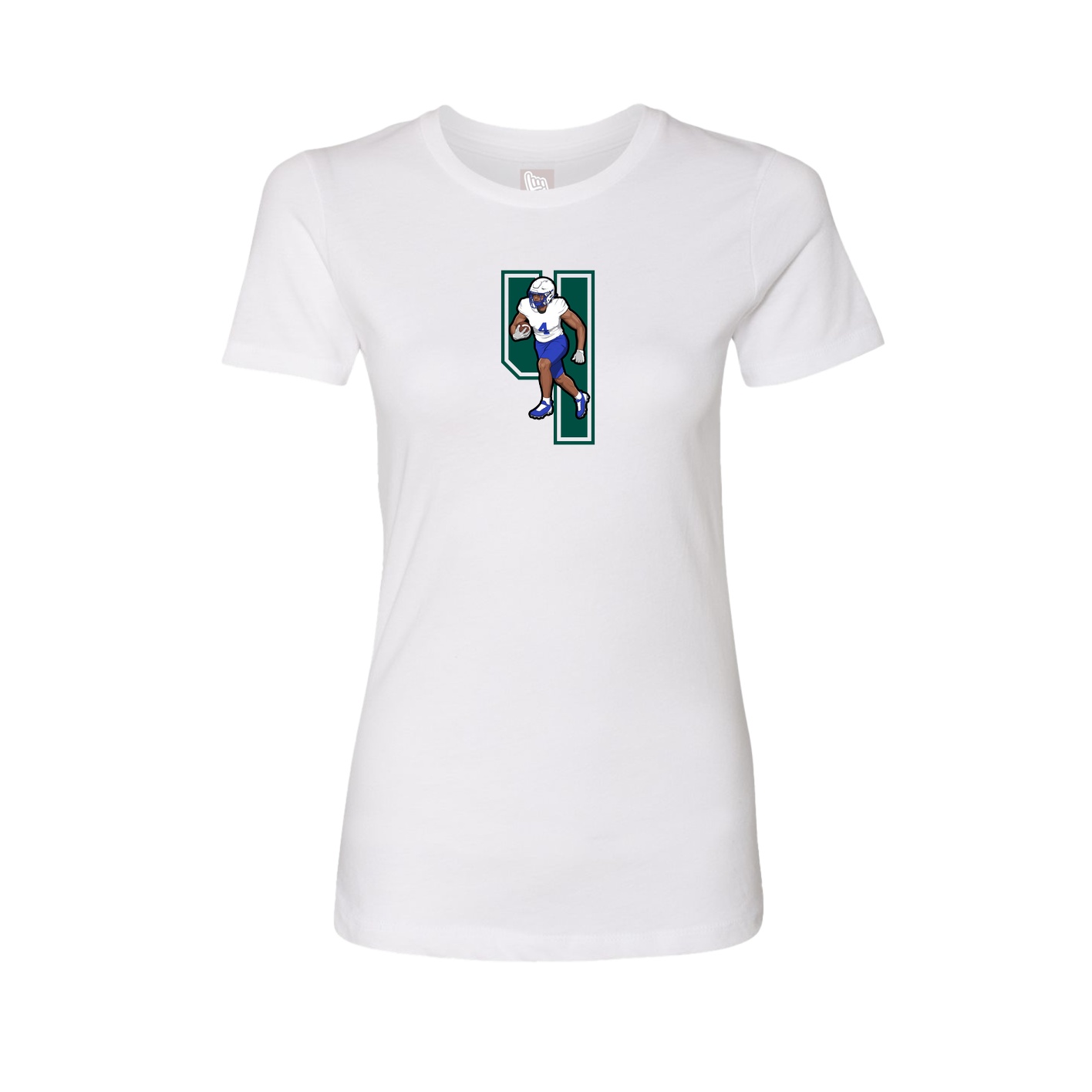 Womens Tee — Number in White