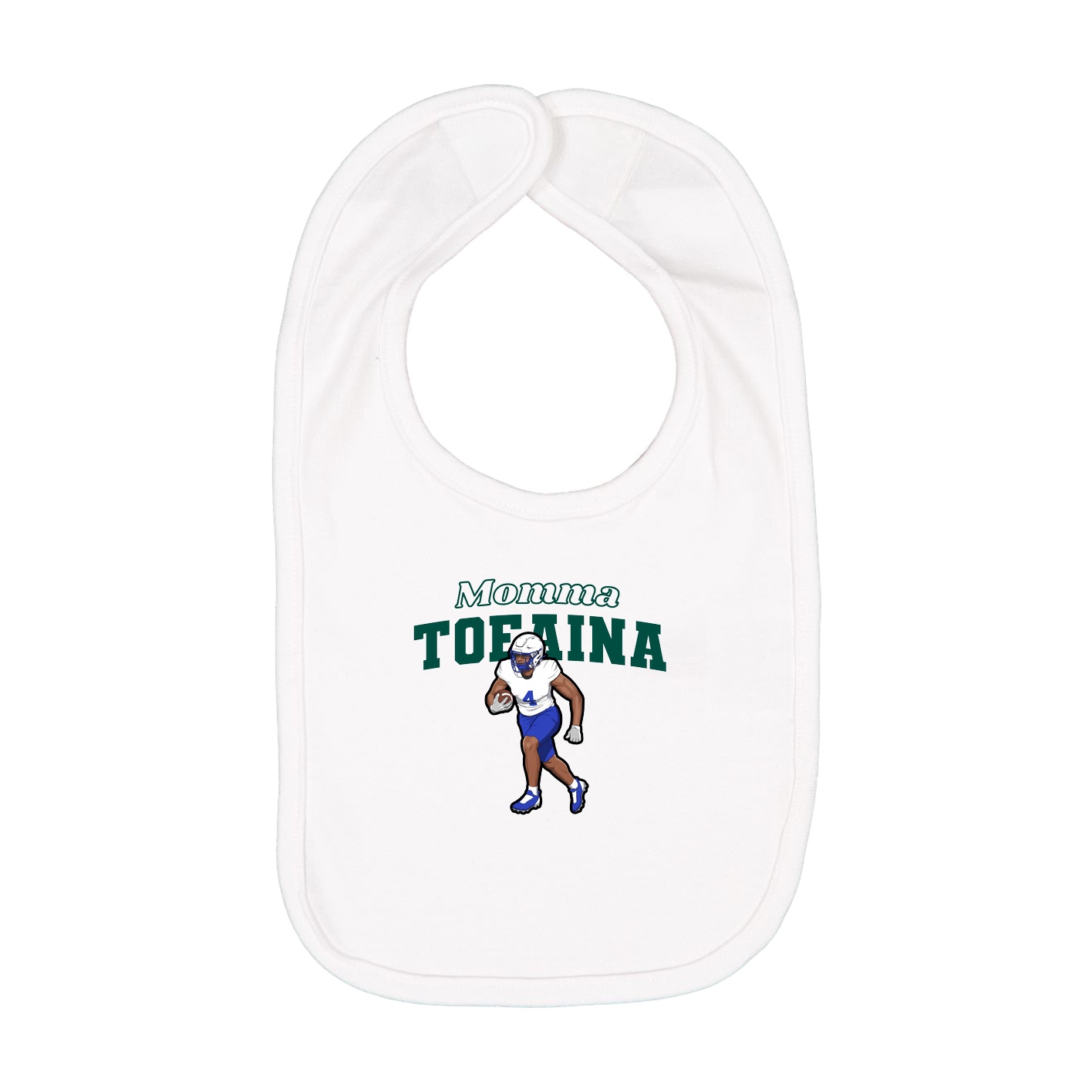 Infant Bib — Mothers Day Block in White
