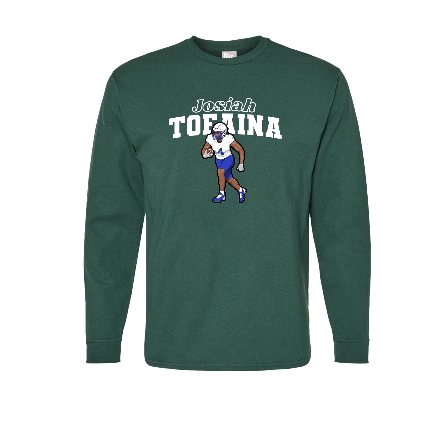 Long Sleeve Tee — Name Arch in Green