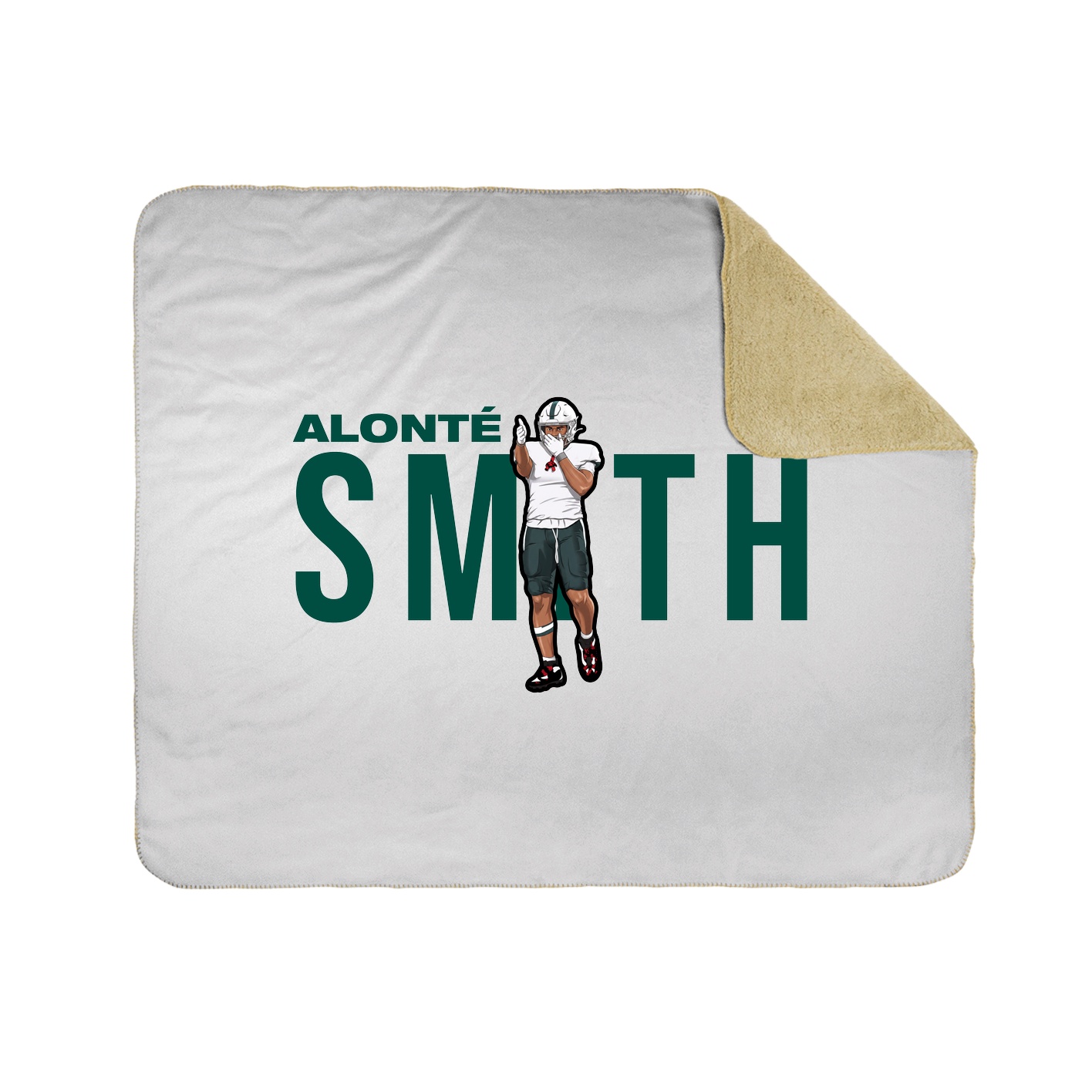 Throw Blanket — Player Name in White