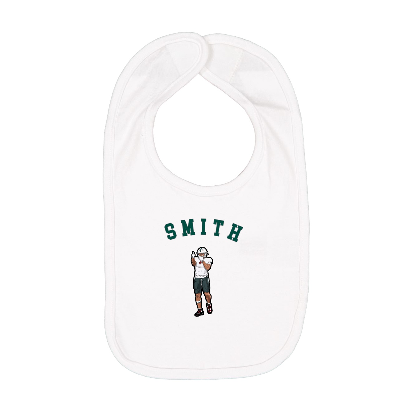 Infant Bib — Shirsey Arch in White