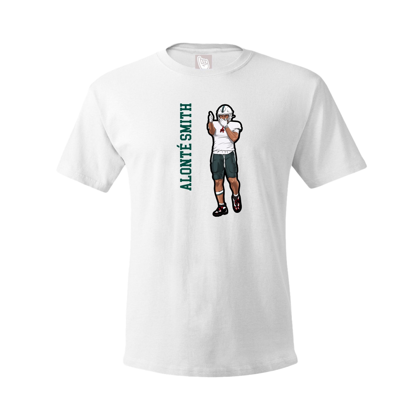 Youth Tee — Name Vertical in White