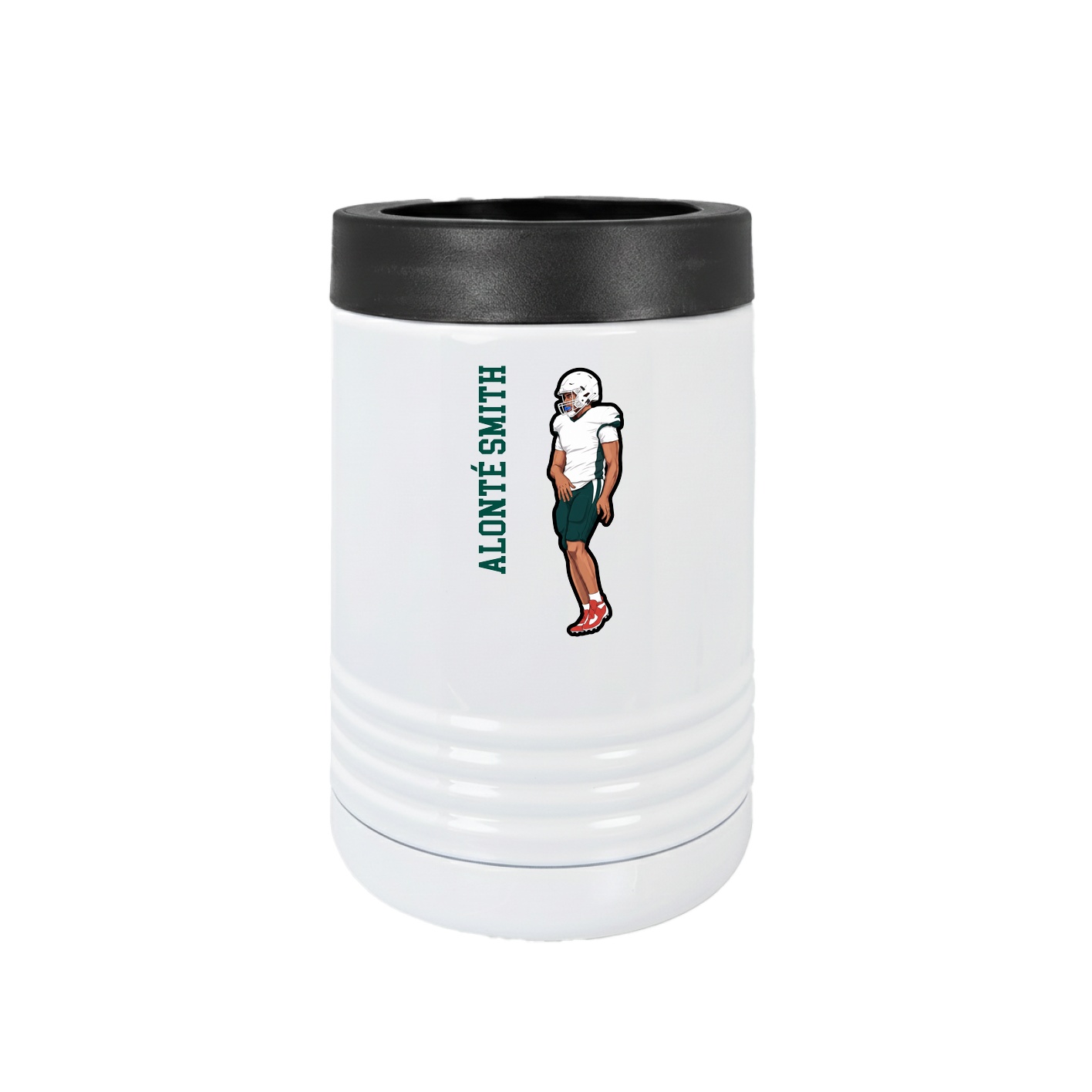 Beverage Holder — Name Vertical in White