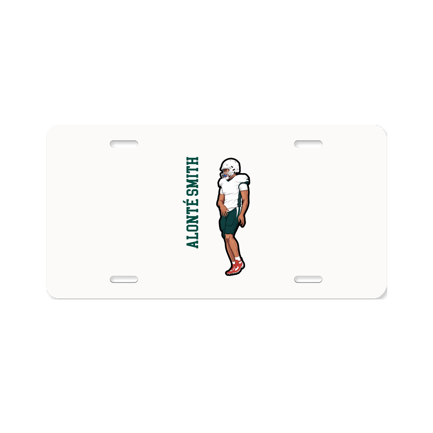 License Plate — Name Vertical in Classic