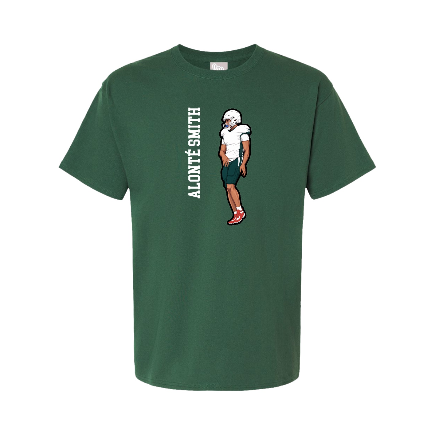 Tee — Name Vertical in Green