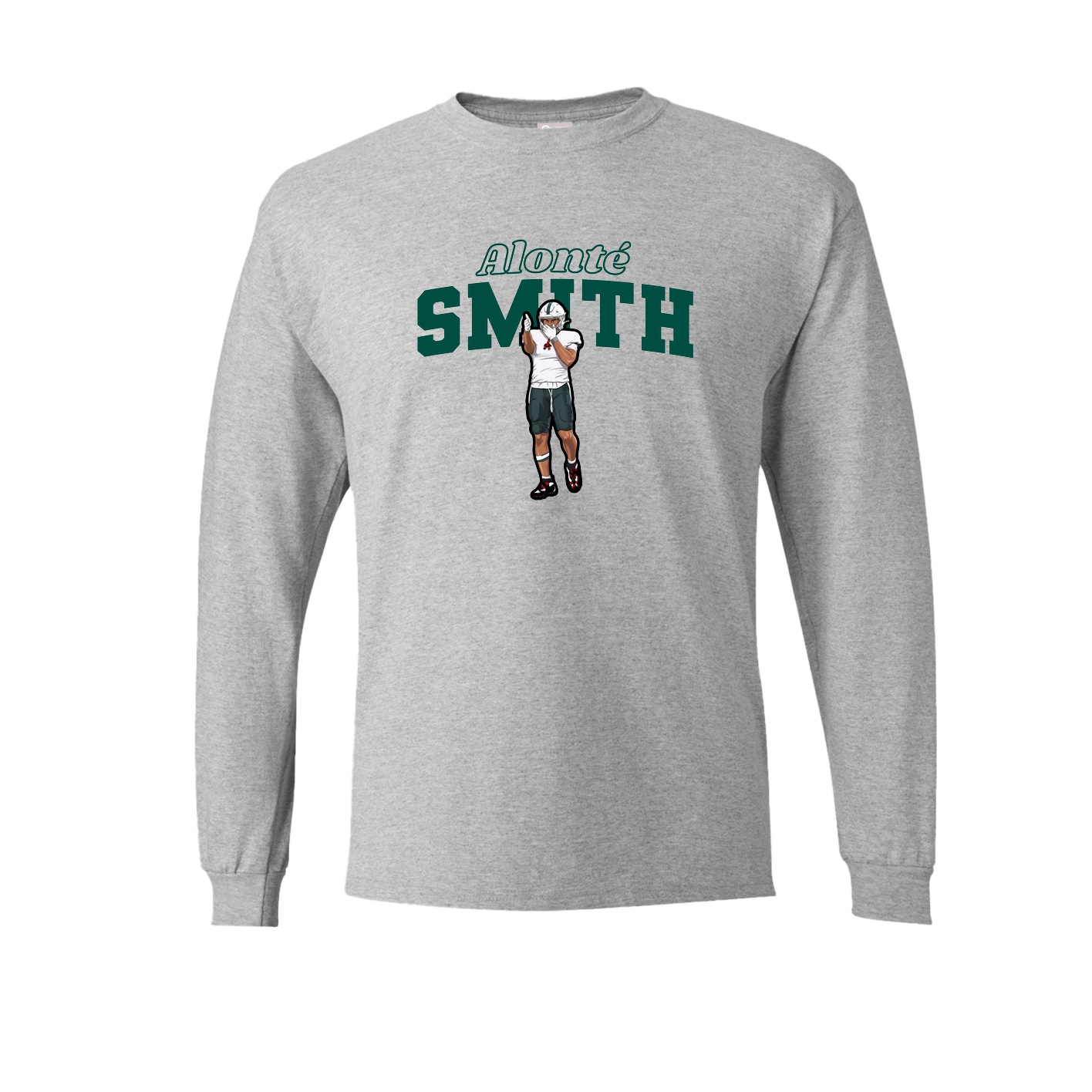 Long Sleeve Tee — Name Arch in Grey