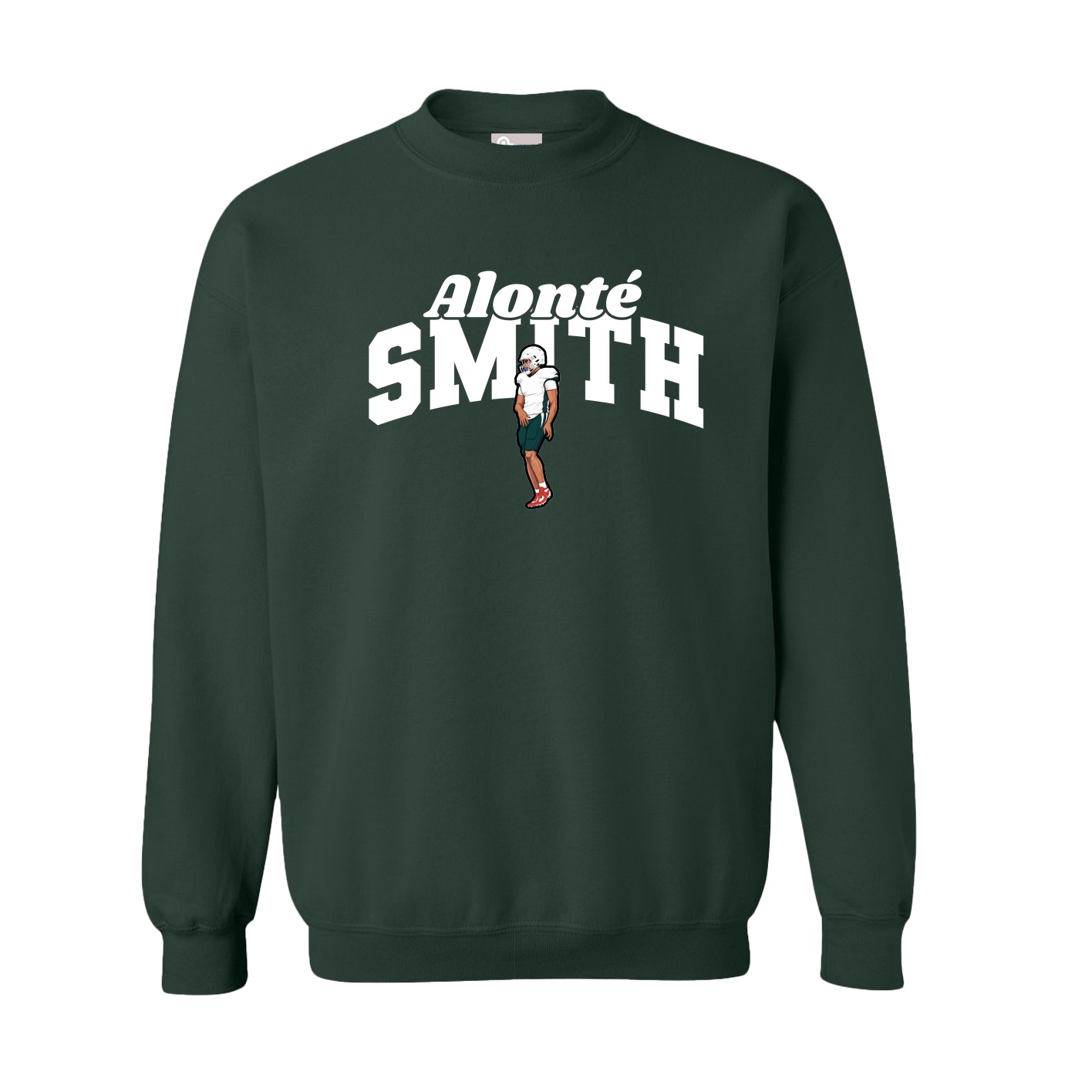 Fleece Crew — Signature Arch in Green
