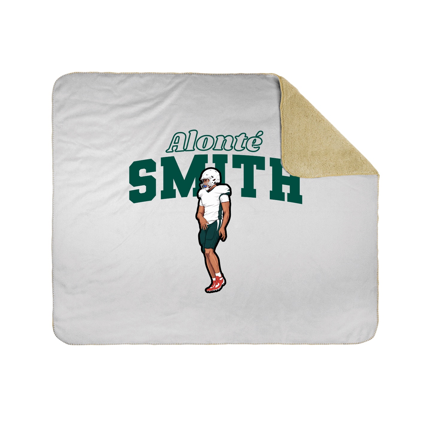 Throw Blanket — Name Arch in White