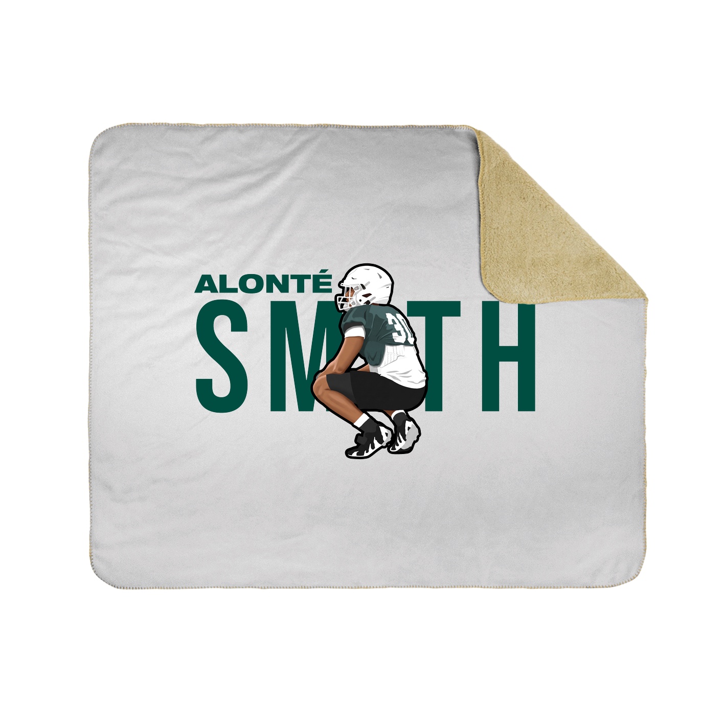 Throw Blanket — Player Name in White