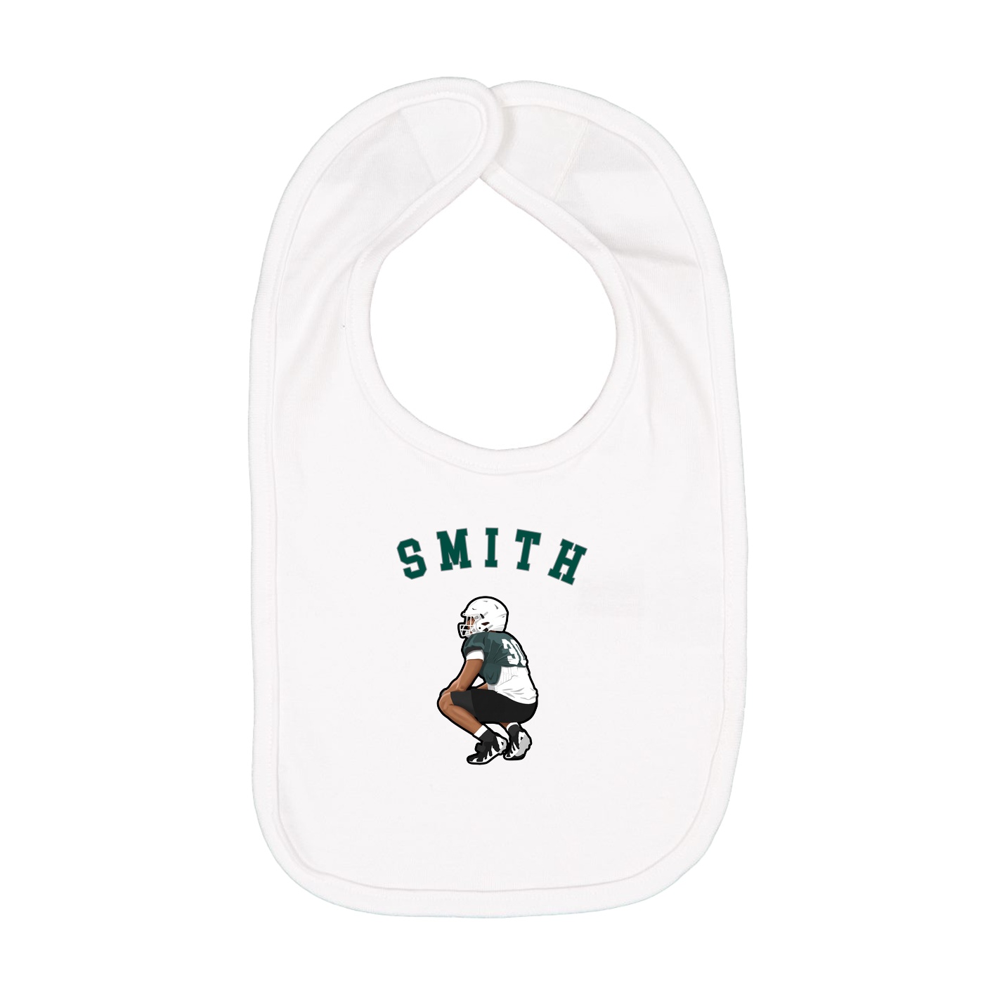Infant Bib — Shirsey Arch in White