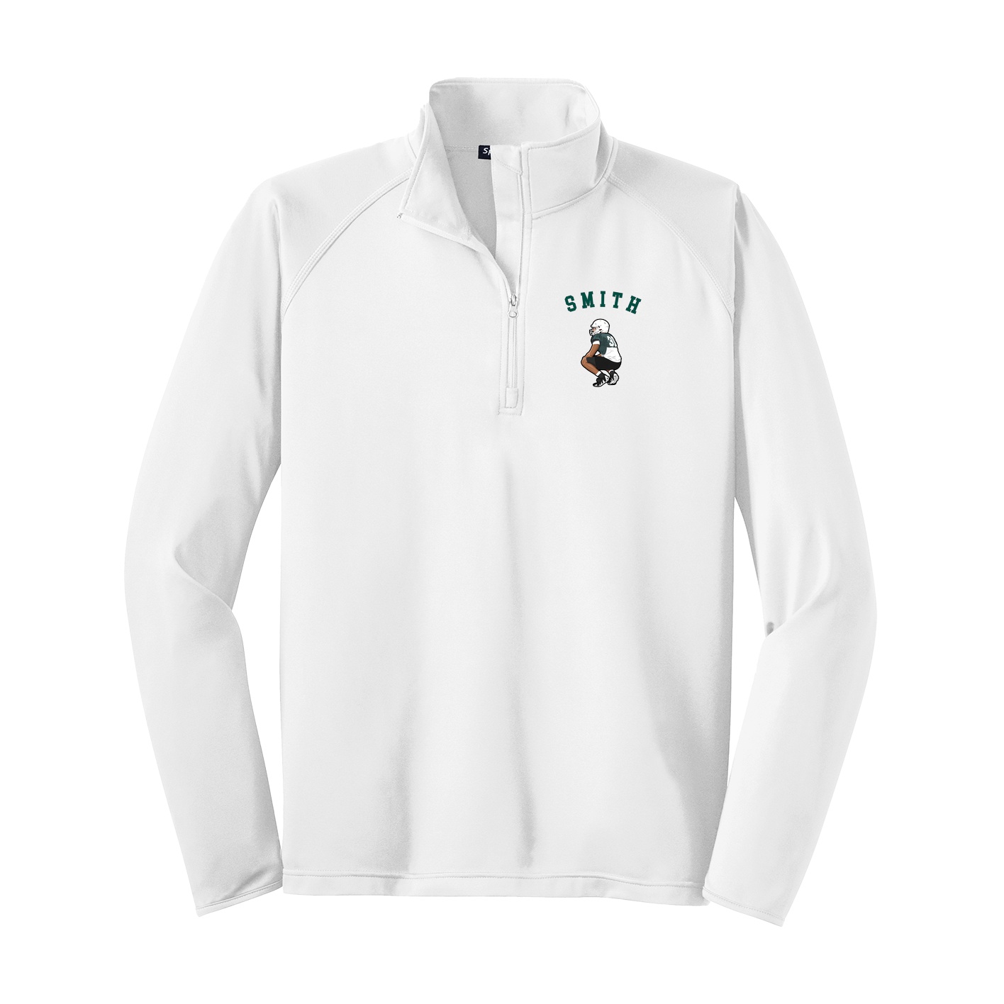 Q-Zip Pullover — Shirsey Arch in White