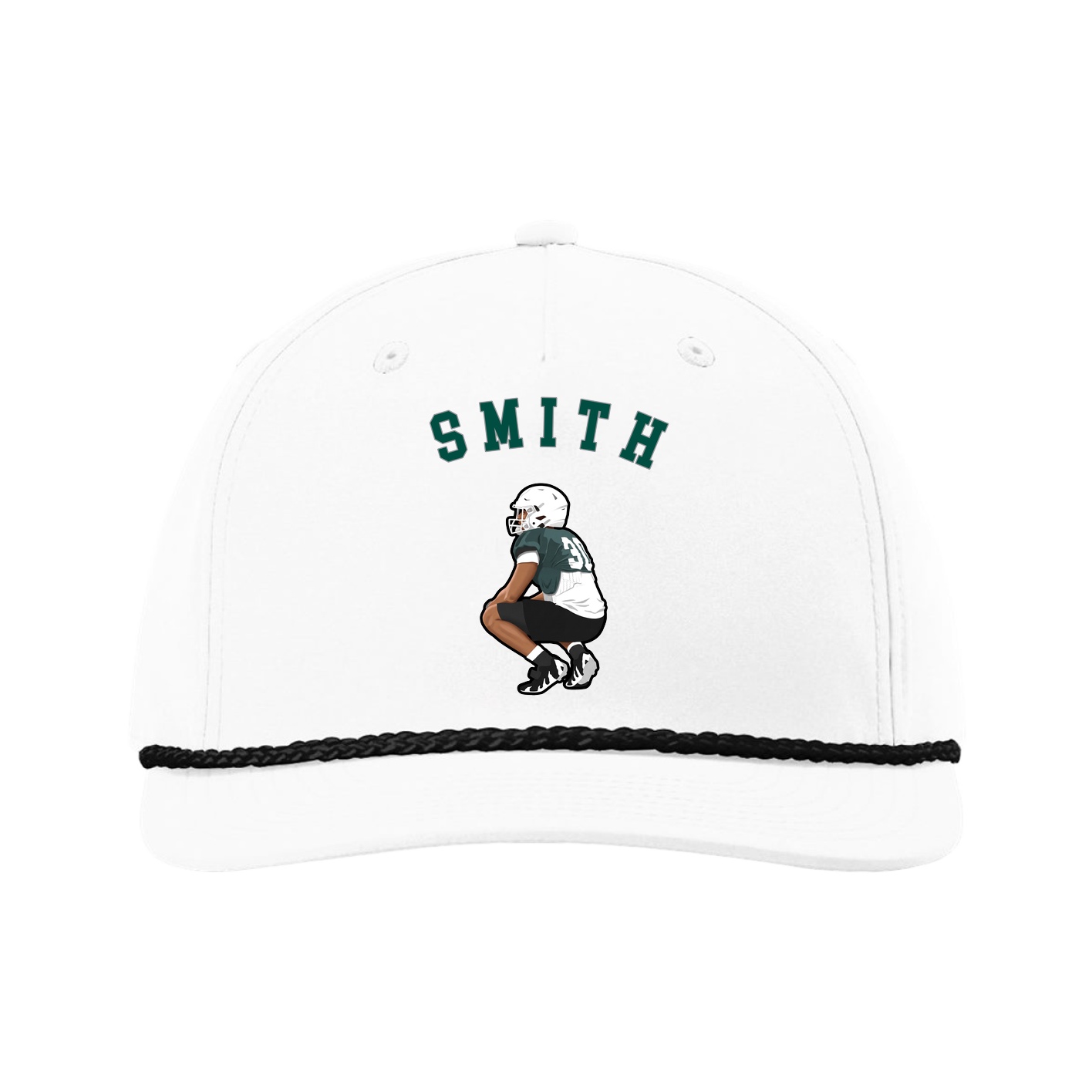 Five-Panel Classic Rope Cap — Shirsey Arch in White