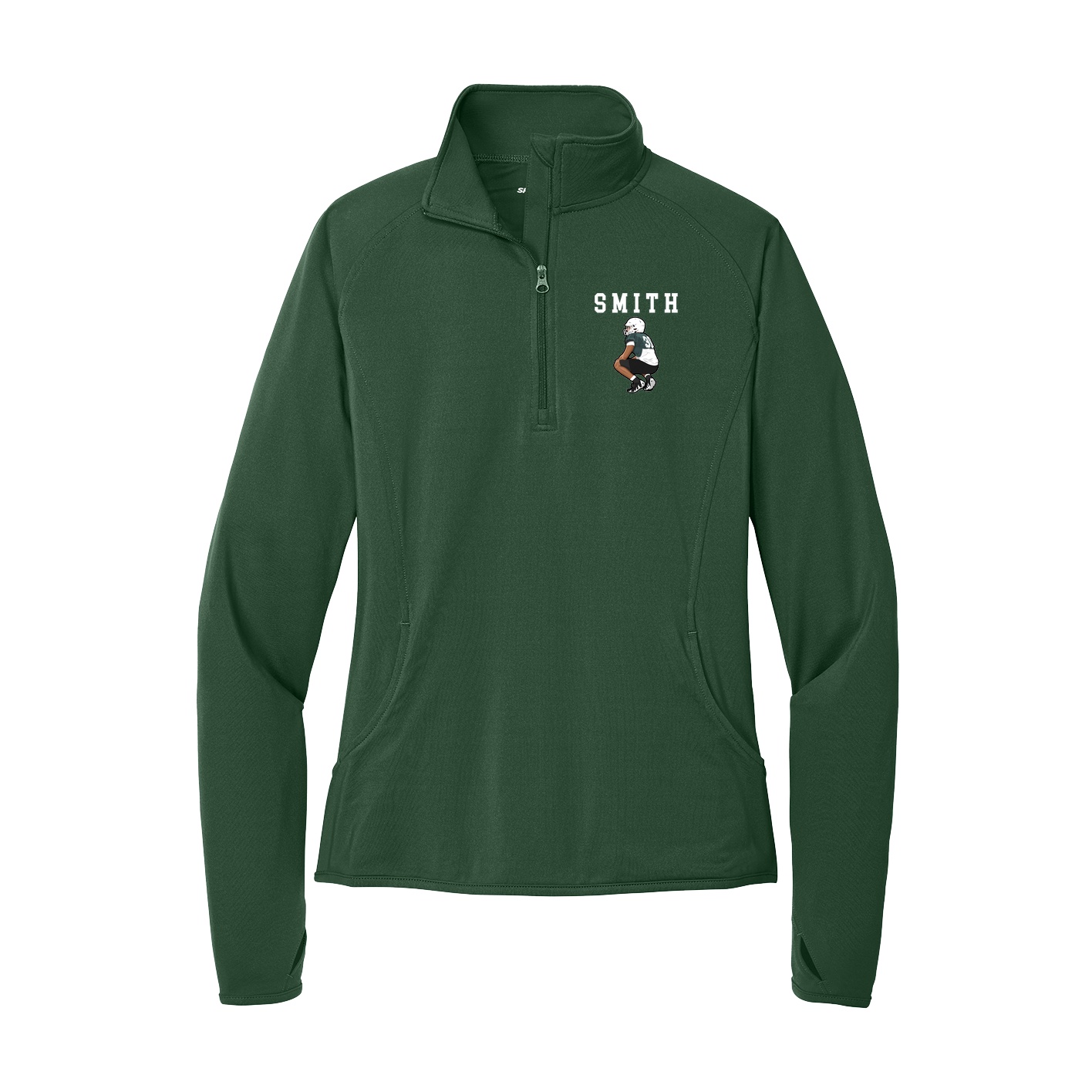 Women's Q-Zip Pullover — Shirsey in Green