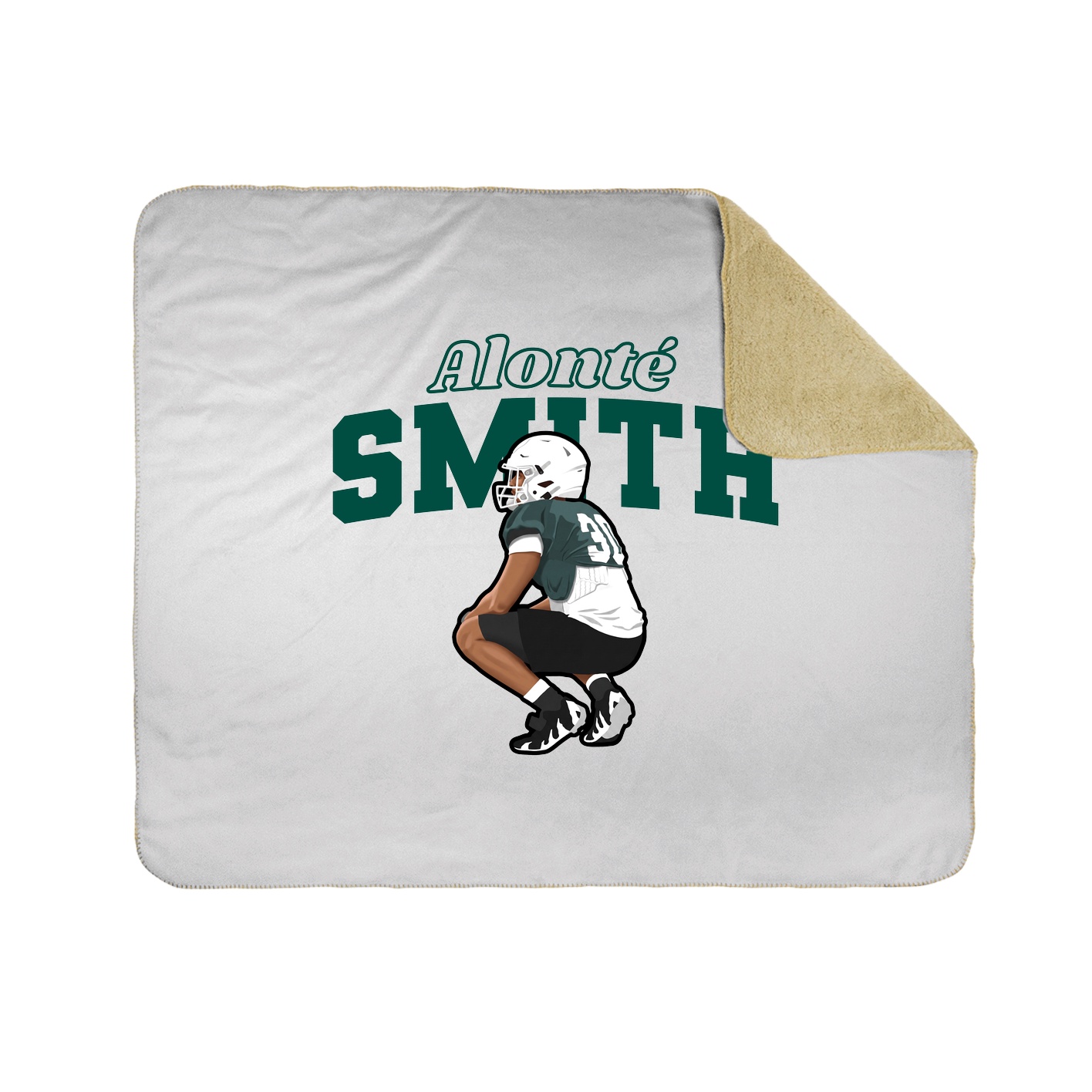 Throw Blanket — Name Arch in White