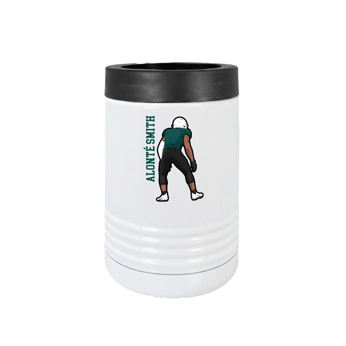Beverage Holder — Name Vertical in White