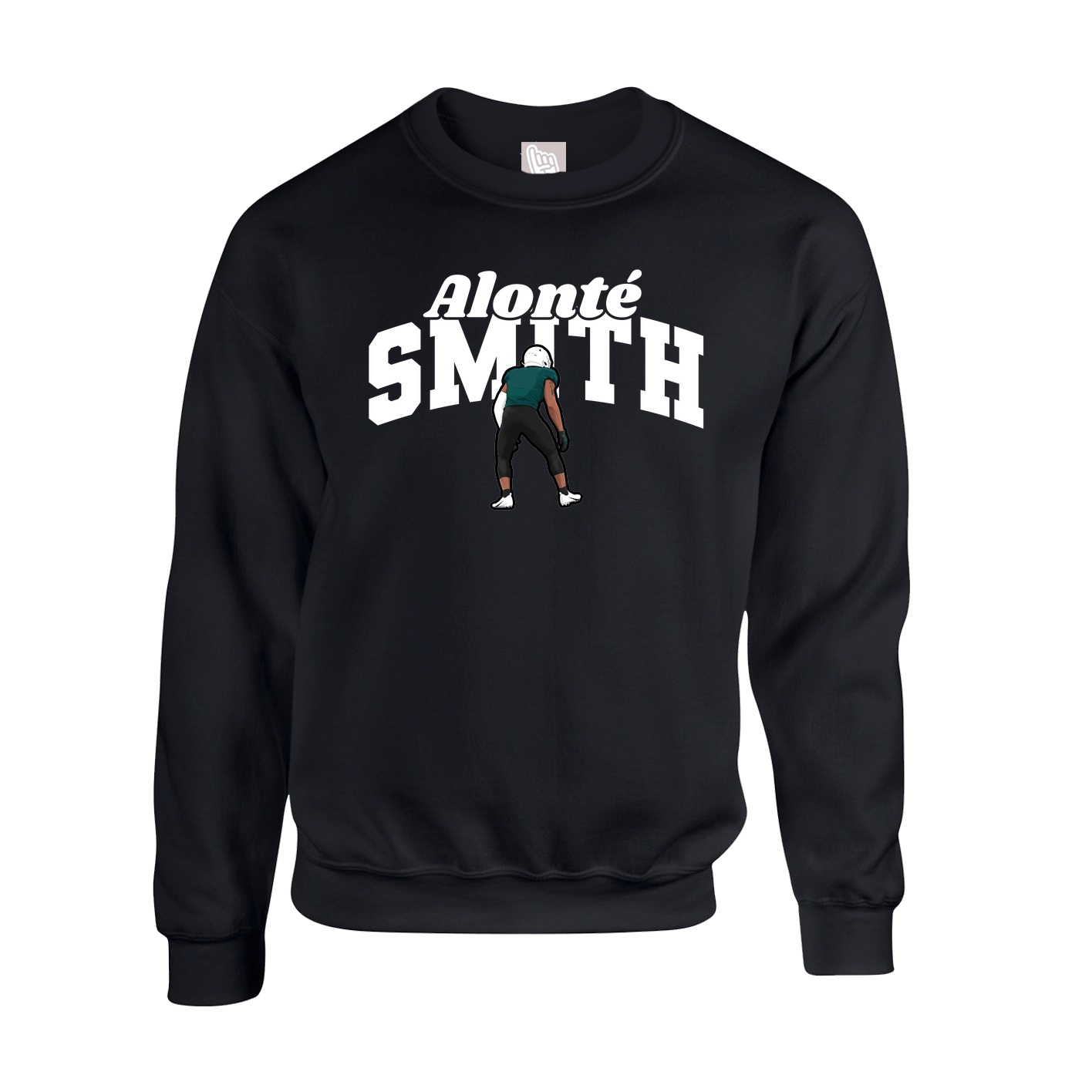 Fleece Crew — Signature Arch in Black
