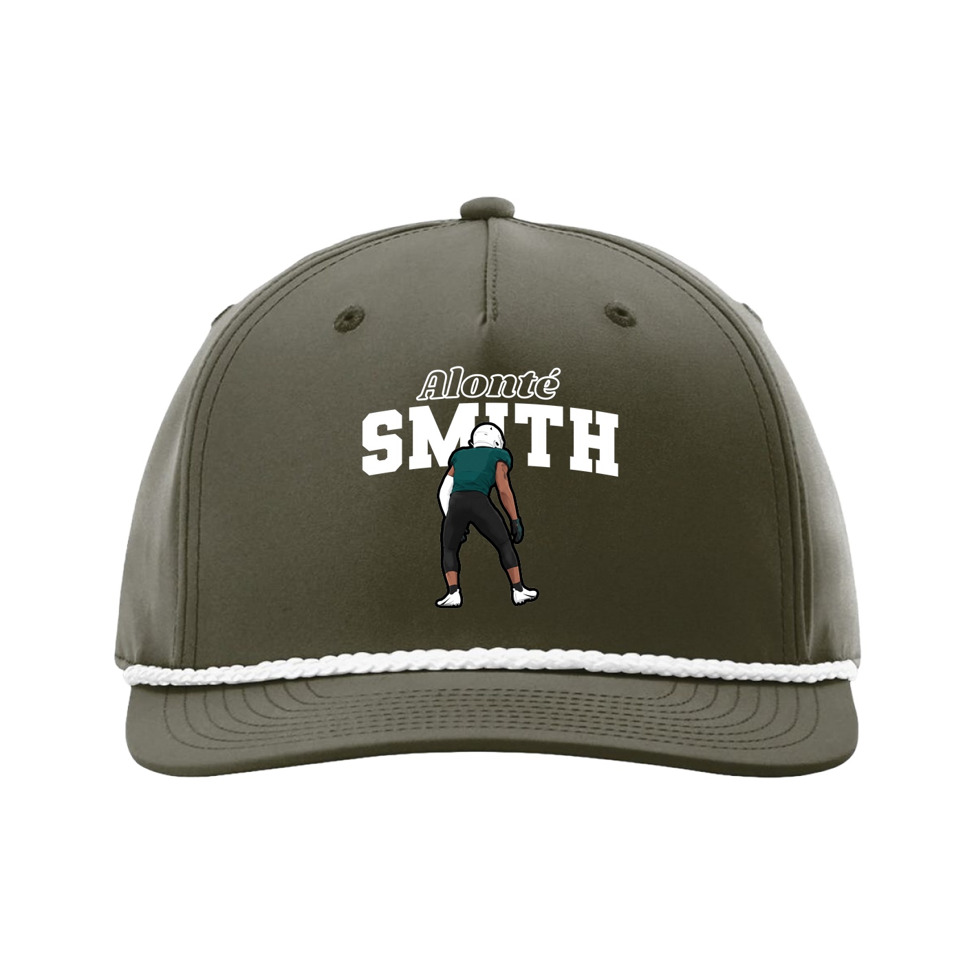 Five-Panel Classic Rope Cap — Name Arch in Green