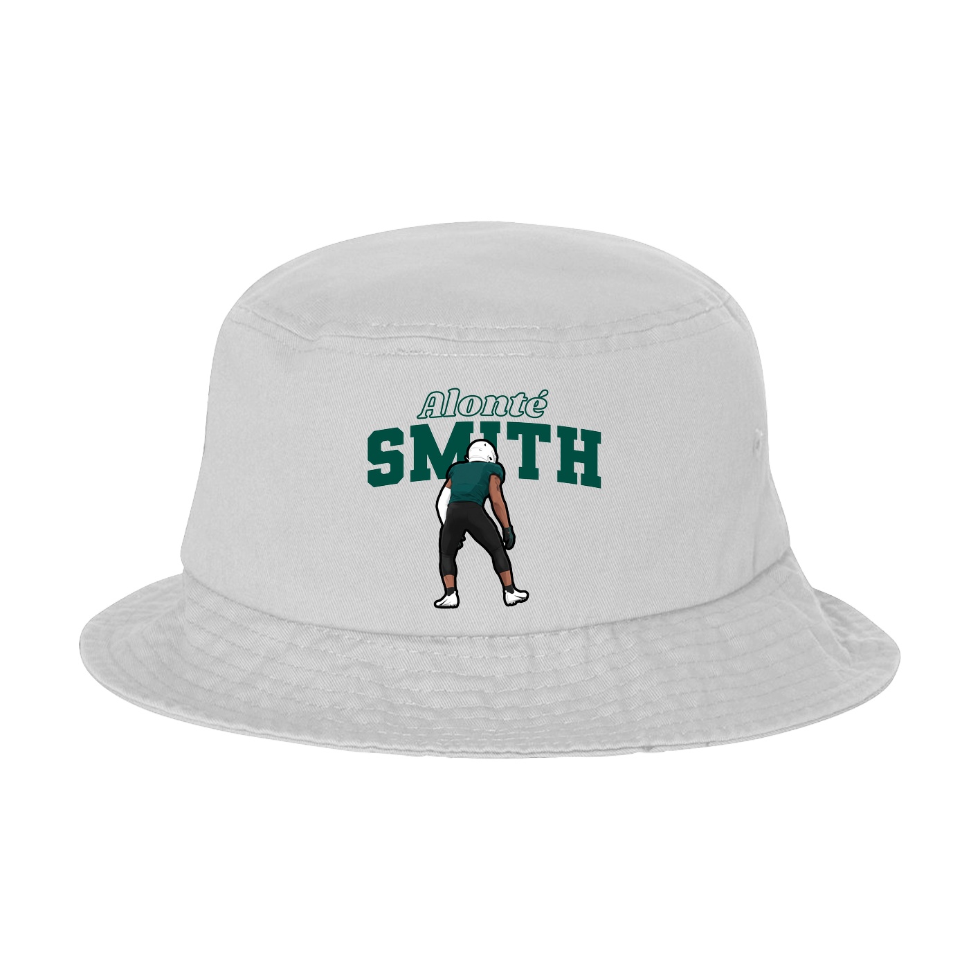 Bucket Cap — Name Arch in White