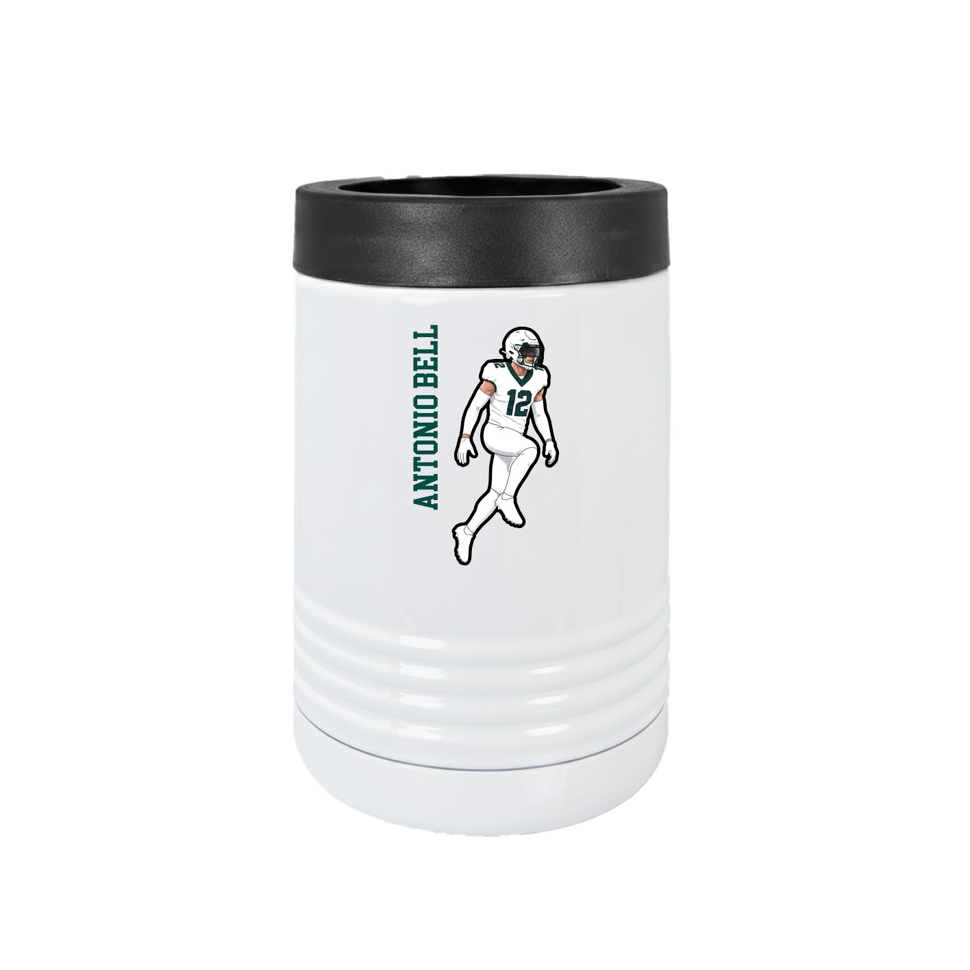 Beverage Holder — Name Vertical in White
