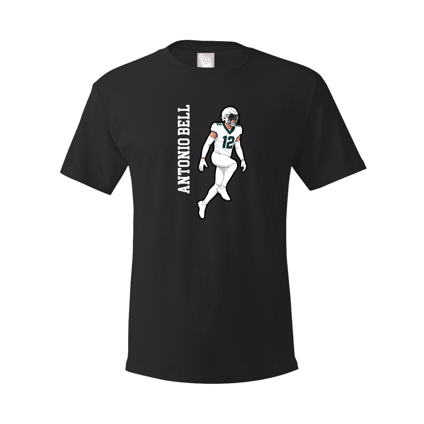 Youth Tee — Name Vertical in Black
