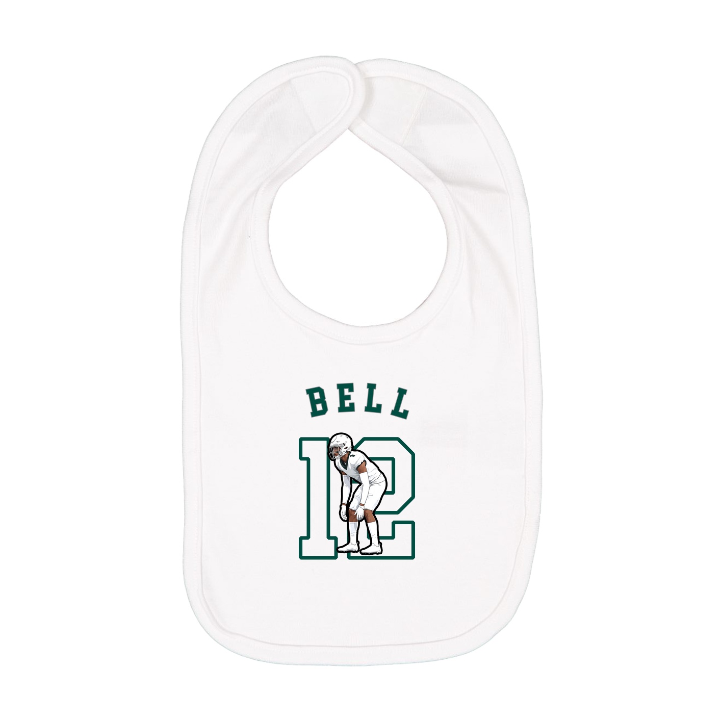 Infant Bib — Shirsey Arch in White