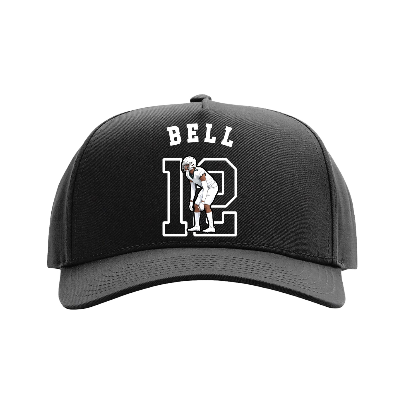 Full Fabric Five-Panel Champ Cap — Shirsey Arch in Black
