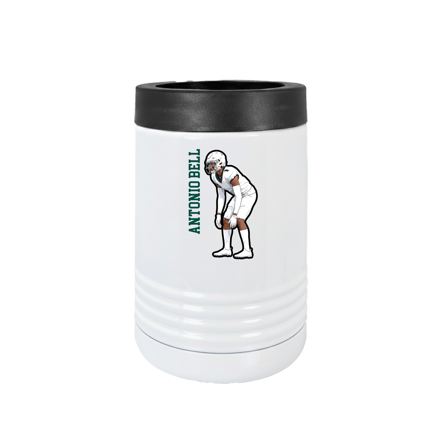 Beverage Holder — Name Vertical in White