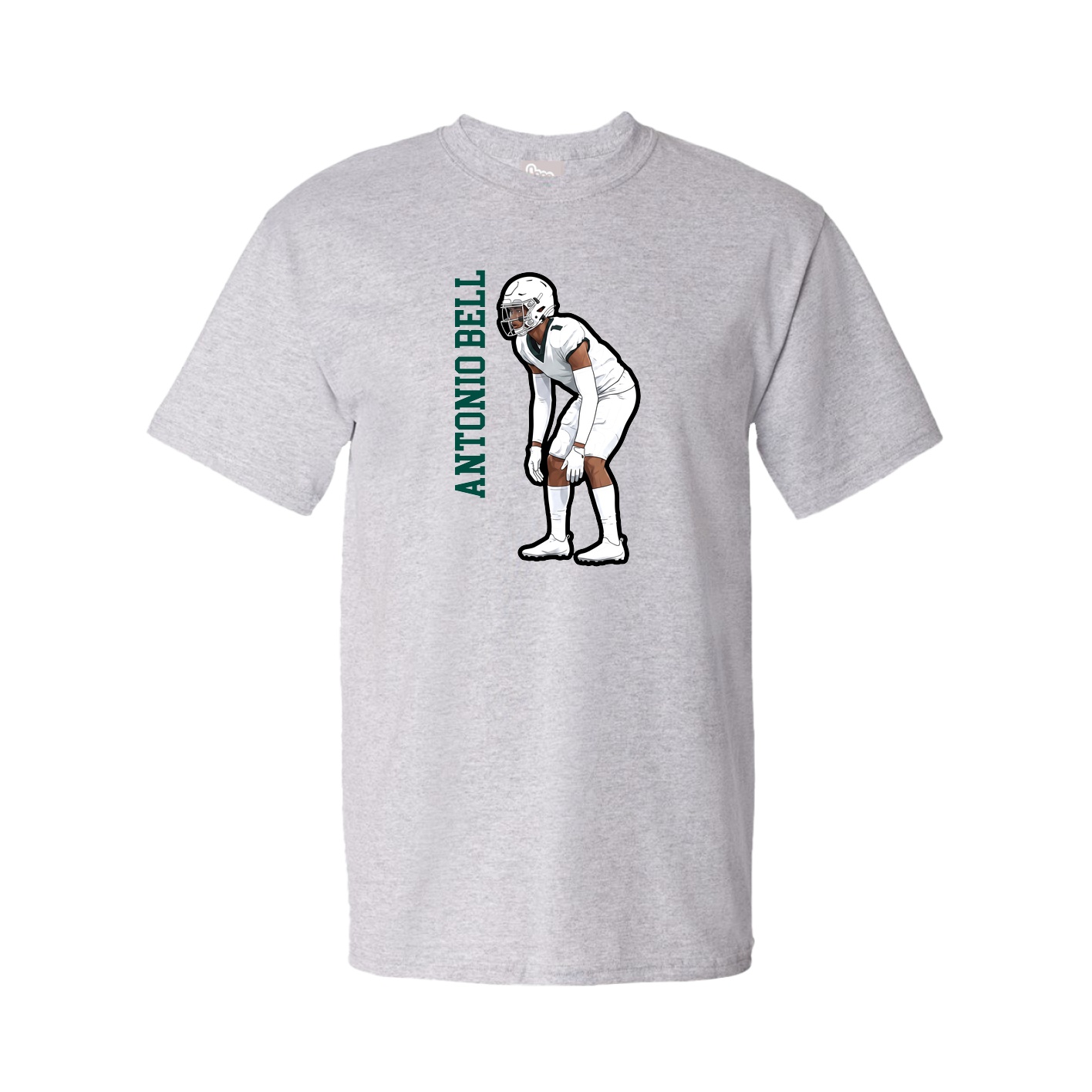Tee — Name Vertical in Grey