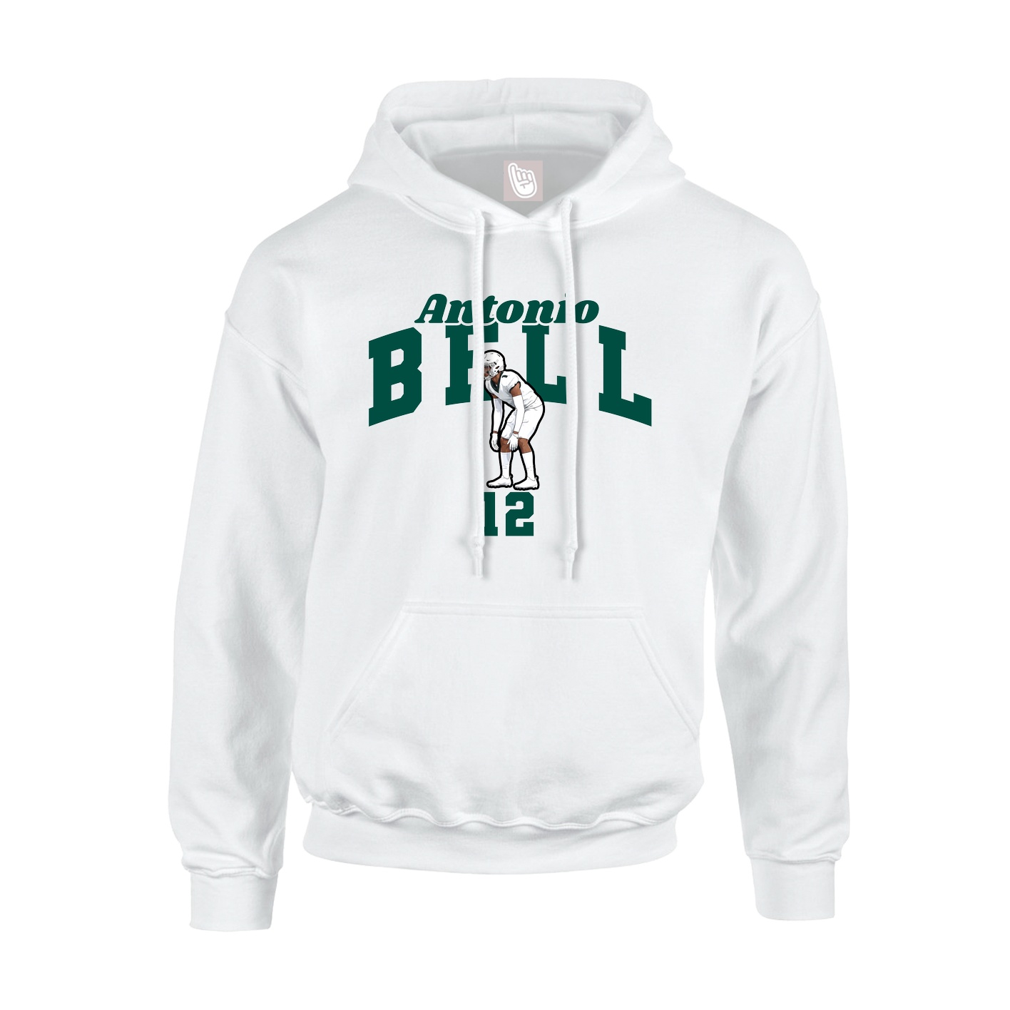 Youth Hoodie — Signature Arch in White