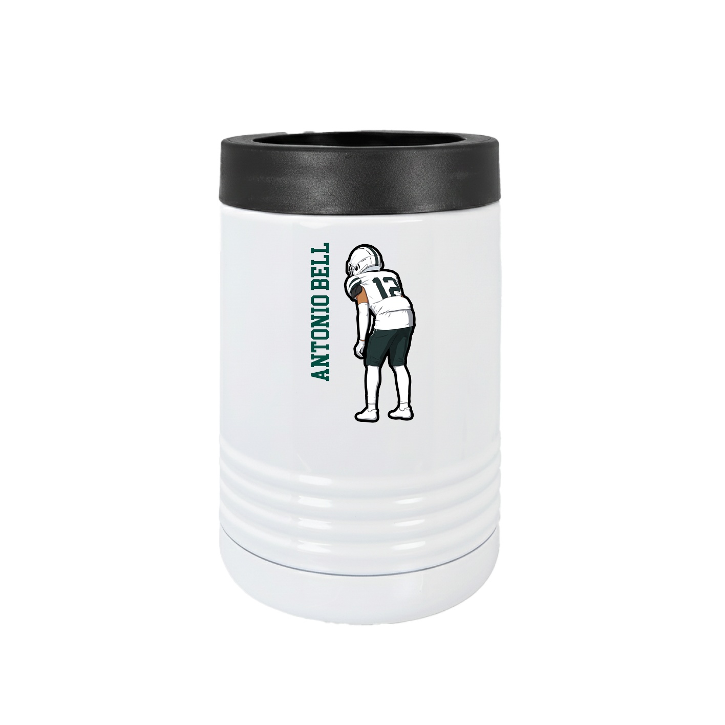 Beverage Holder — Name Vertical in White