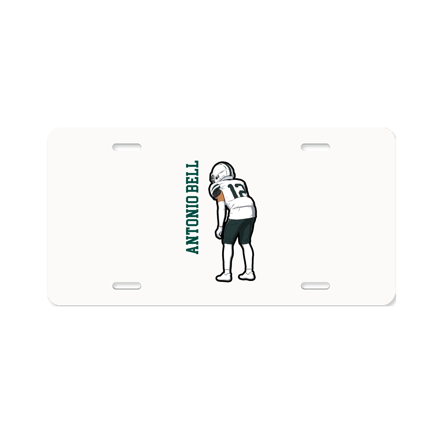 License Plate — Name Vertical in Classic